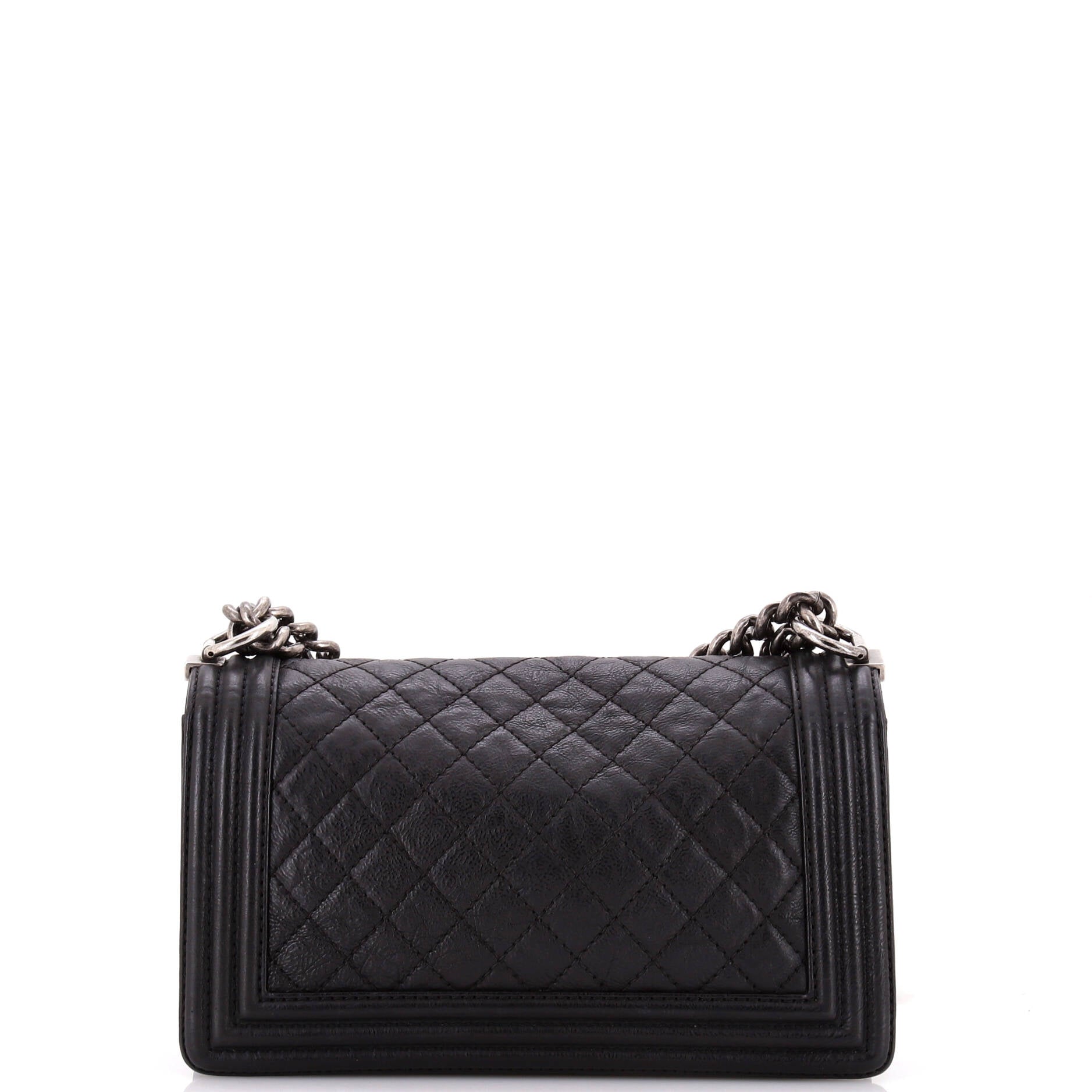 Paris-Dallas Boy Flap Bag Quilted Calfskin with Metal Adornments Old Medium