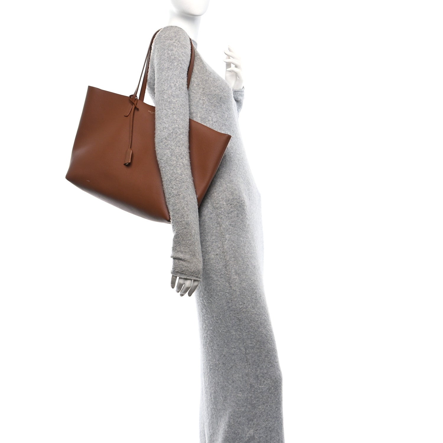 Calfskin Large Shopping Tote Old Brandy