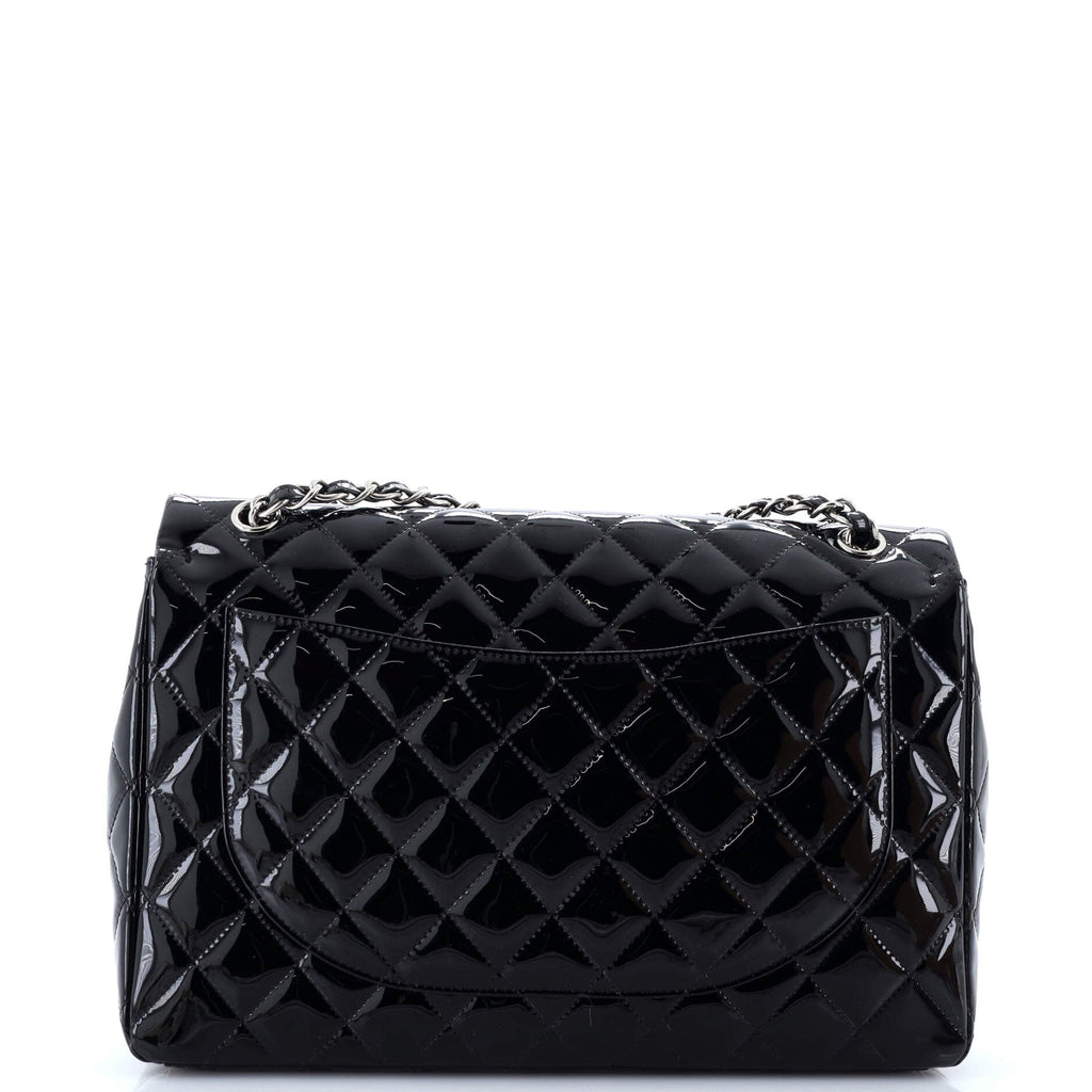 Classic Double Flap Bag Quilted Patent Maxi