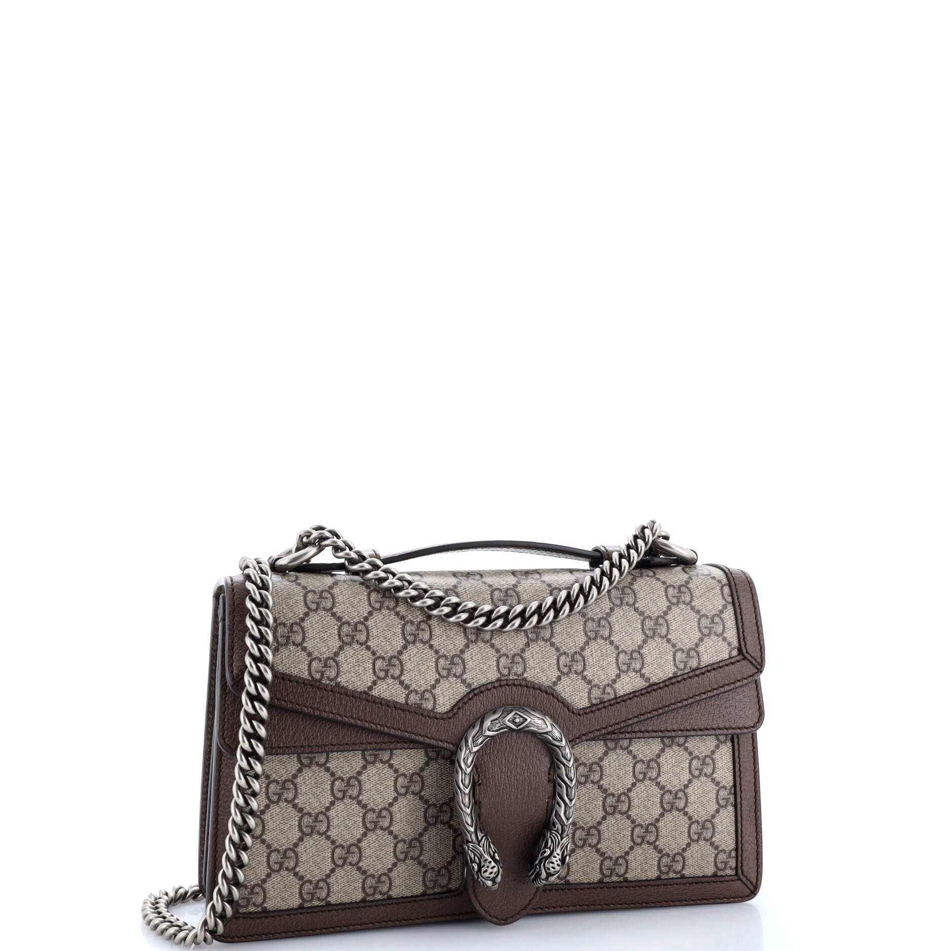 Dionysus Top Handle Chain Bag GG Coated Canvas Small