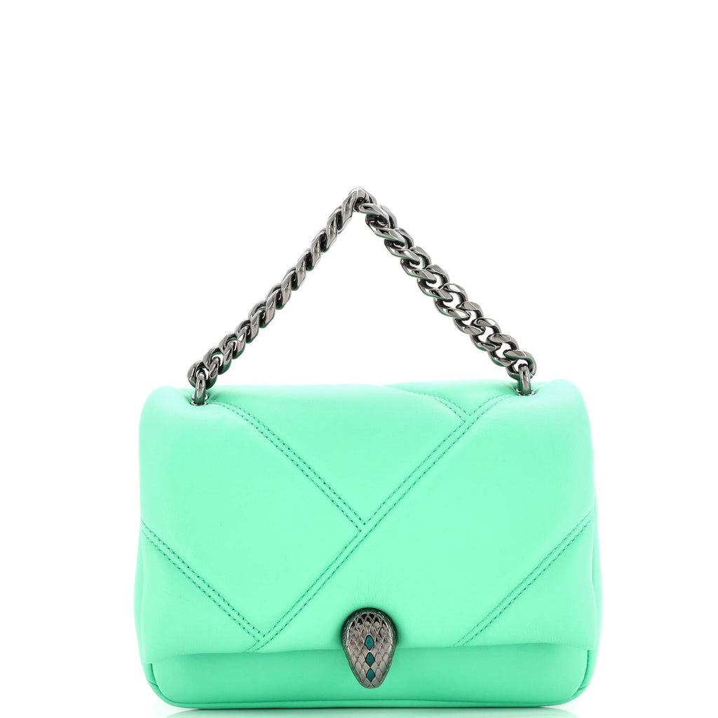 Serpenti Cabochon Messenger Bag Diagonal Quilted Leather Mini