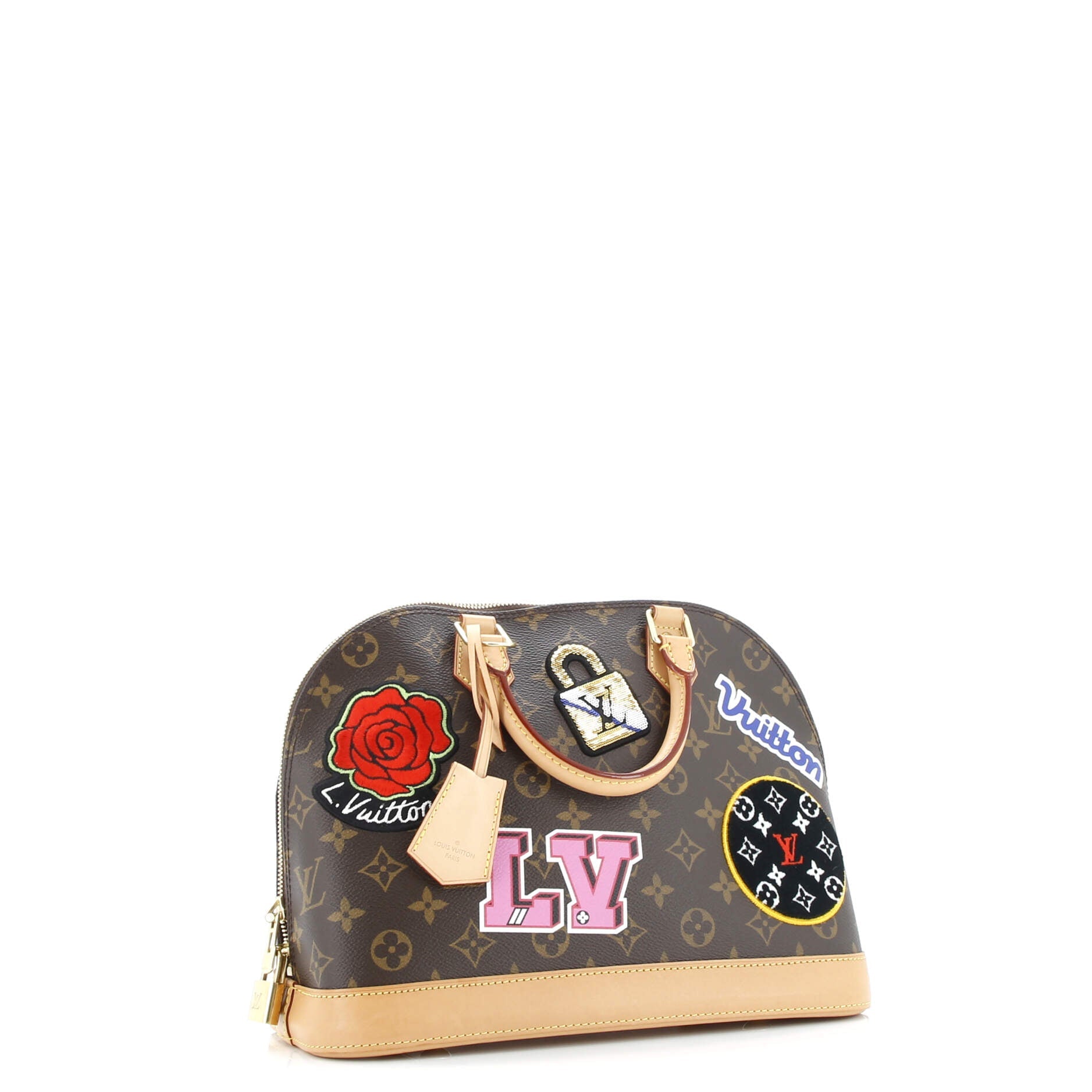Alma Handbag Limited Edition Patches Monogram Canvas PM