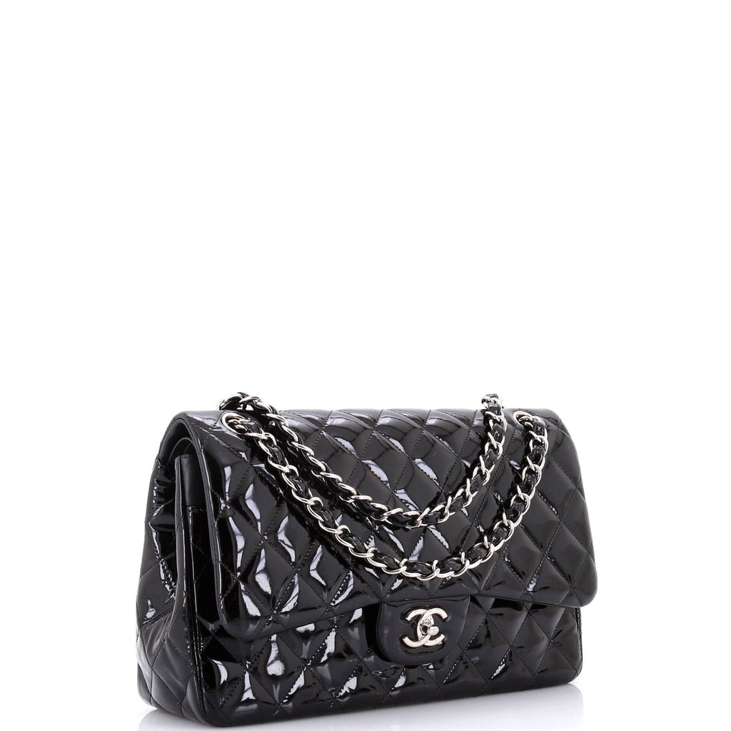 Classic Double Flap Bag Quilted Patent Jumbo
