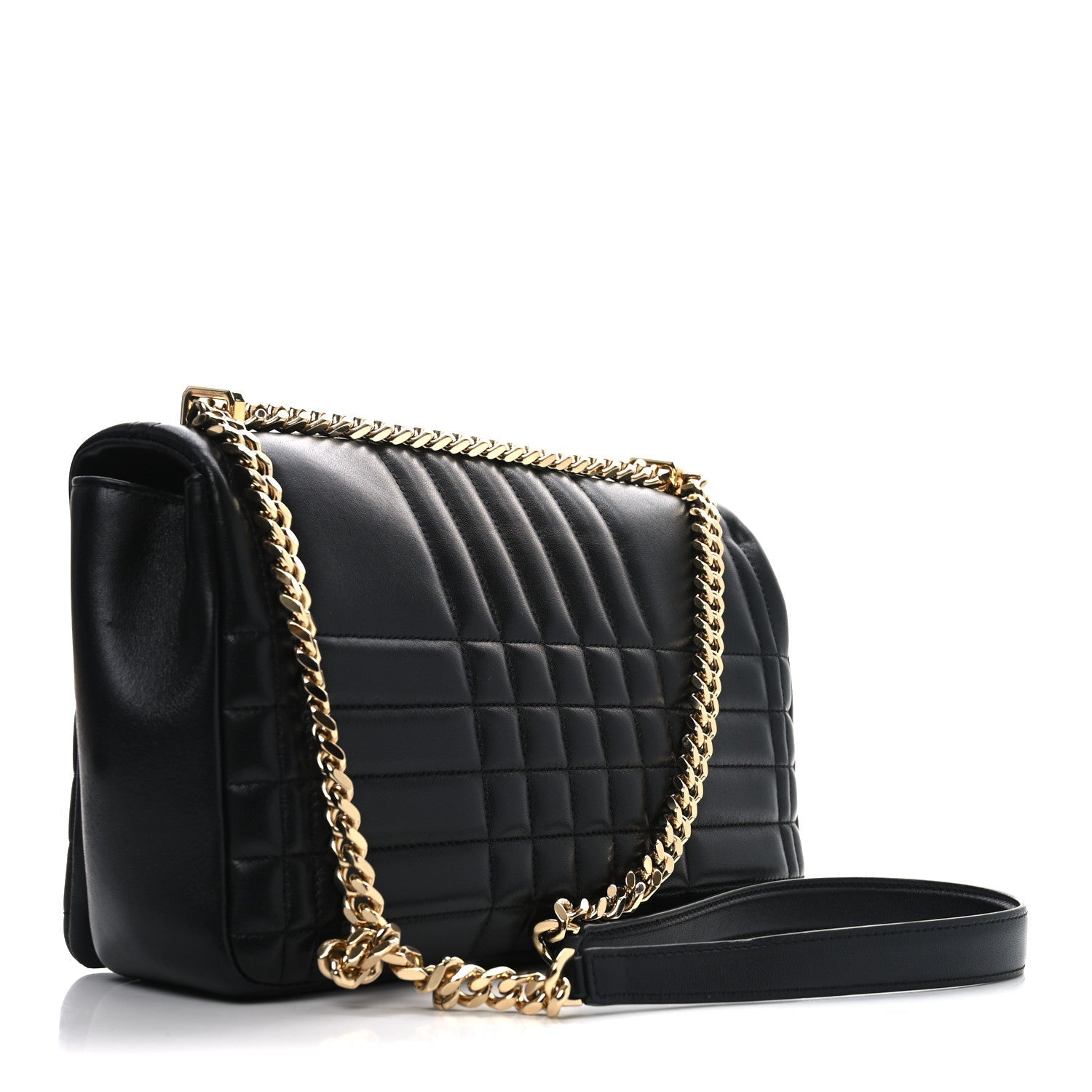 Lambskin Quilted Medium Lola Bag Black