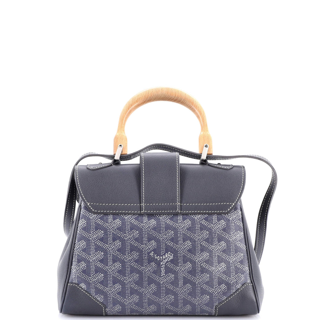 Saigon Top Handle Bag Coated Canvas with Leather Mini