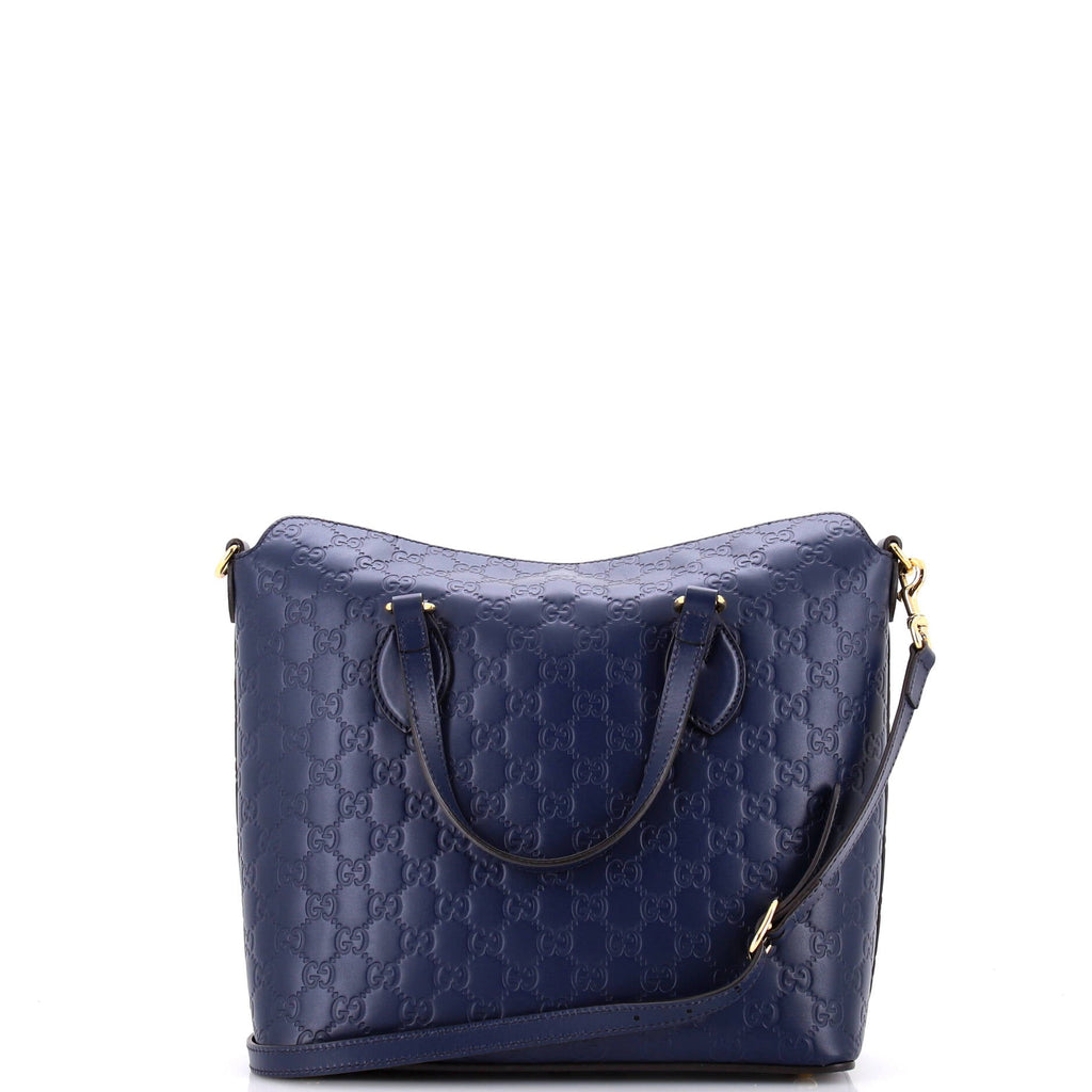 Signature Fold Over Tote Guccissima Leather Medium