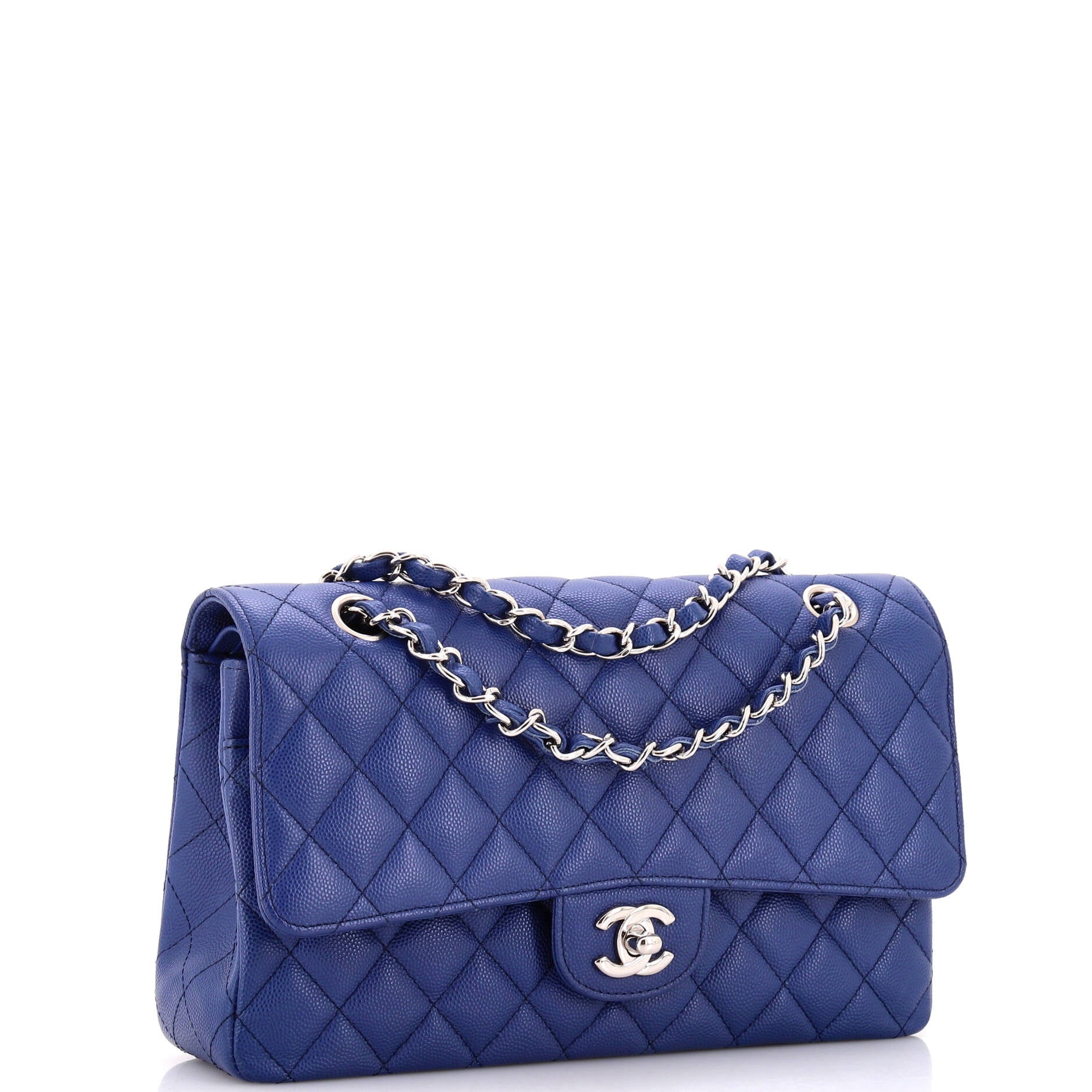 Classic Double Flap Bag Quilted Caviar Medium