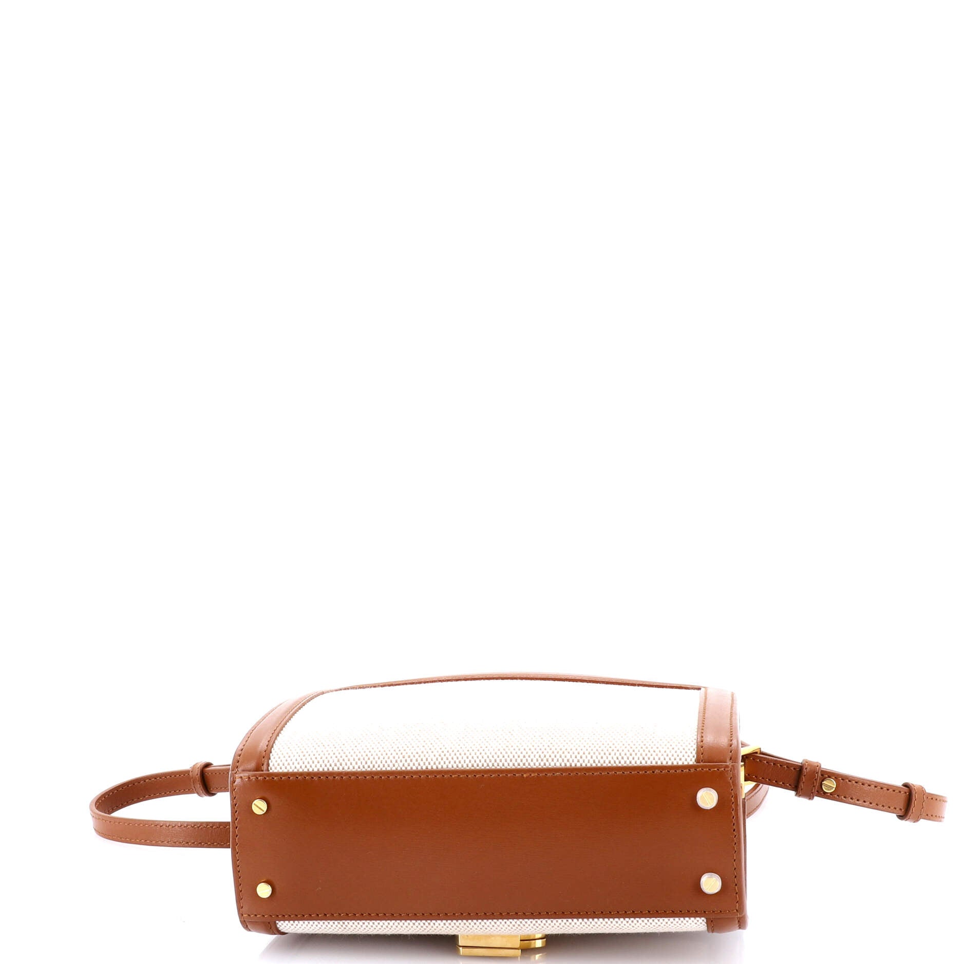 Cassandra Top Handle Bag Canvas with Leather Mini