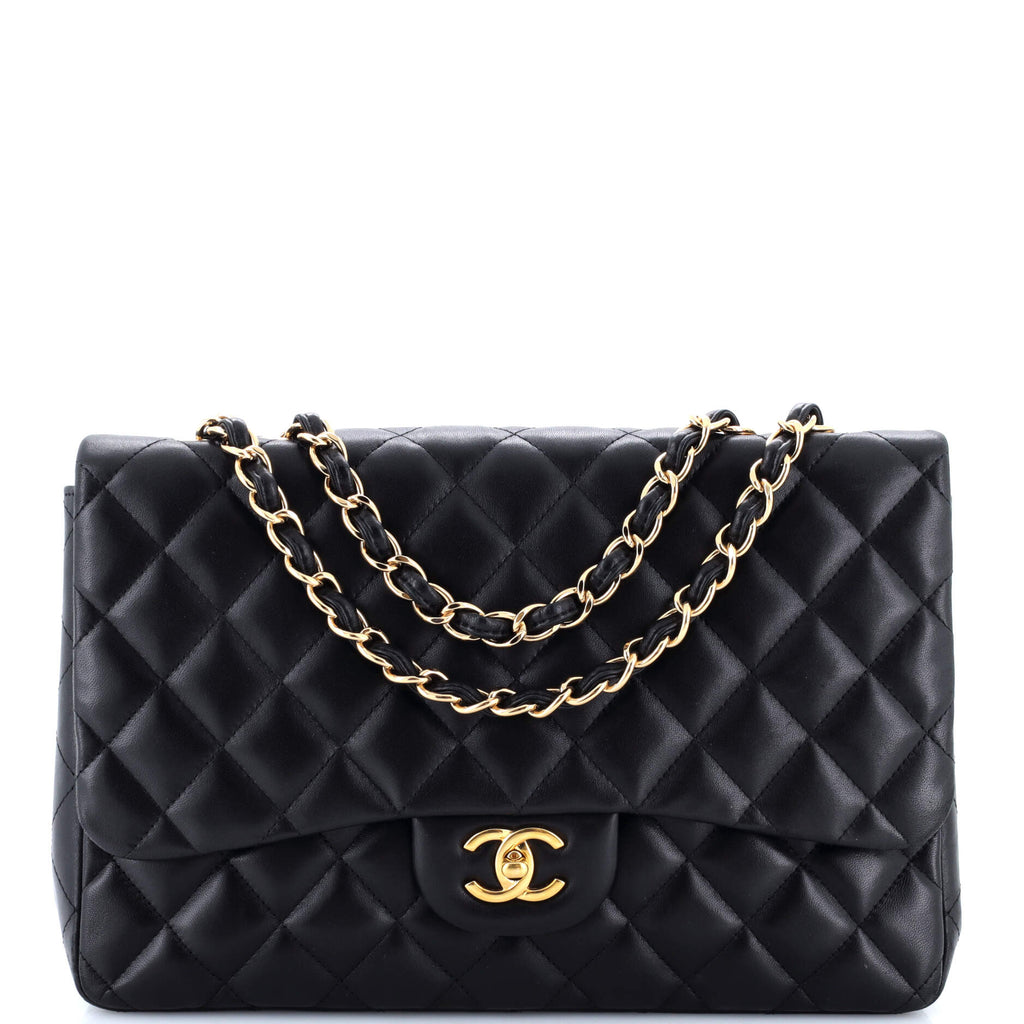 Classic Single Flap Bag Quilted Lambskin Jumbo
