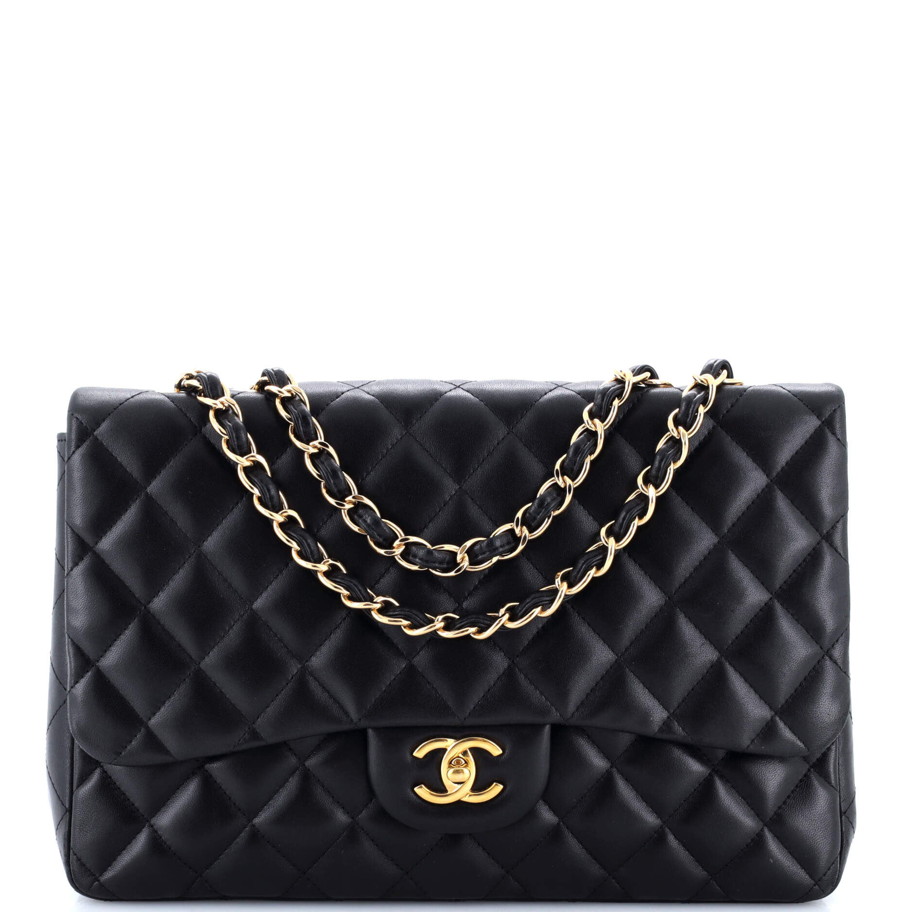 Classic Single Flap Bag Quilted Lambskin Jumbo