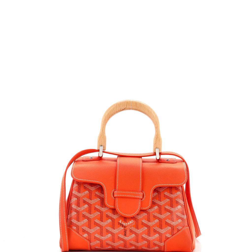 Saigon Top Handle Bag Coated Canvas with Leather Mini