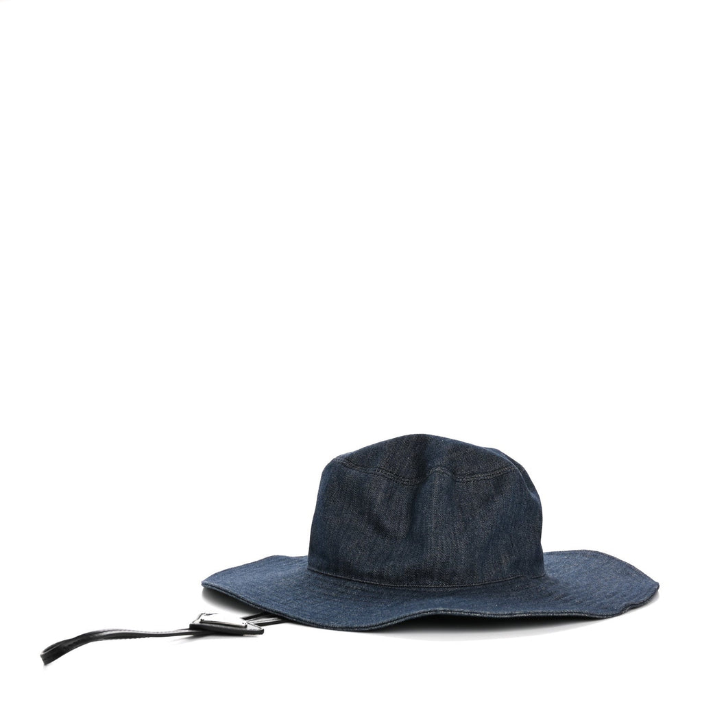 Denim Triangle Wide Brim Drill Hat M Blue