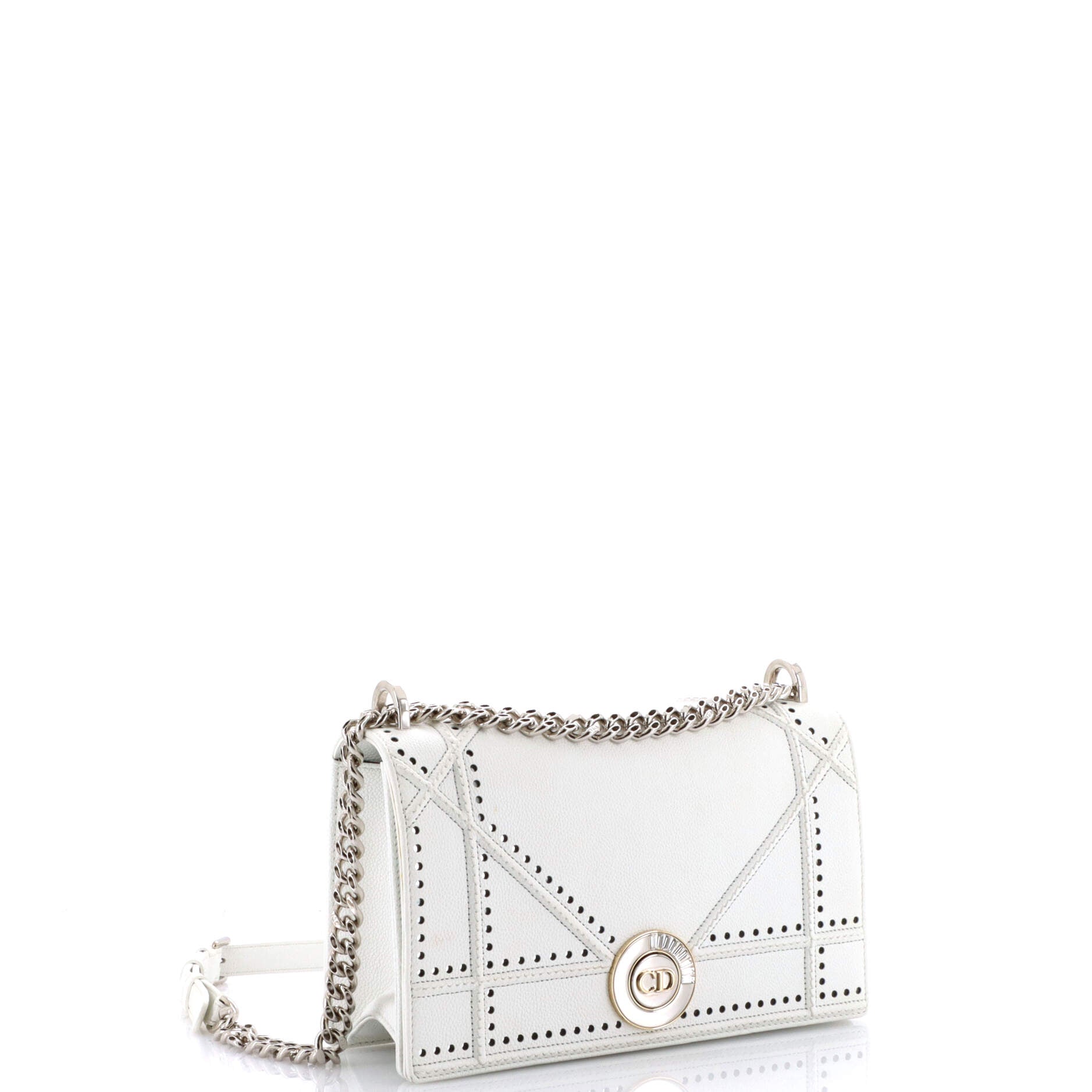 Diorama Flap Bag Perforated Calfskin Medium