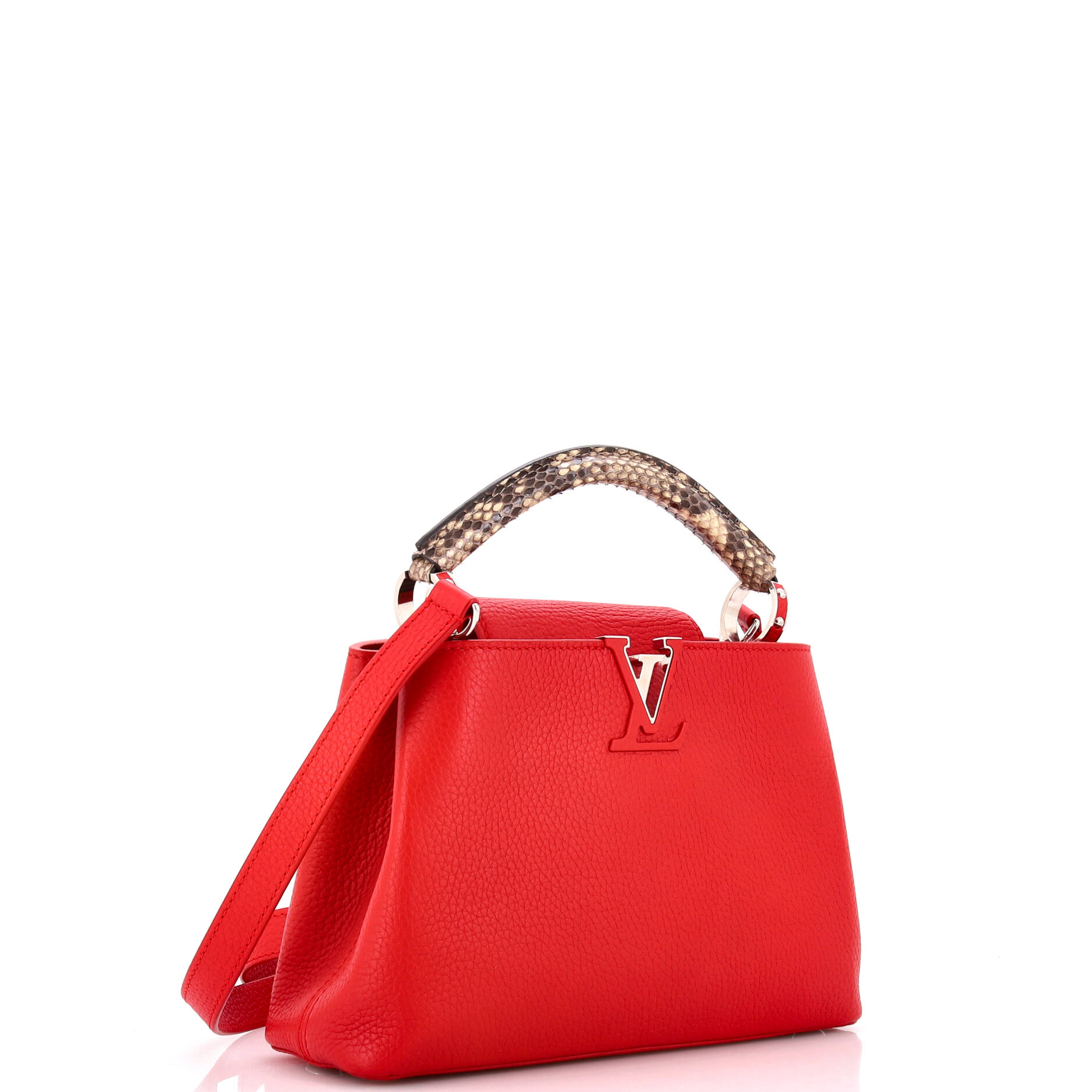 Capucines Bag Leather with Python PM