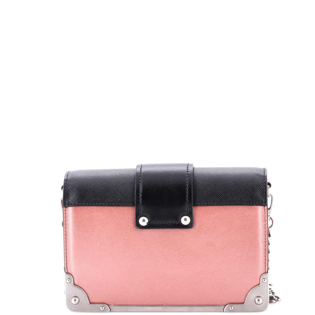 Cahier Chain Crossbody Bag City Calf and Saffiano Small