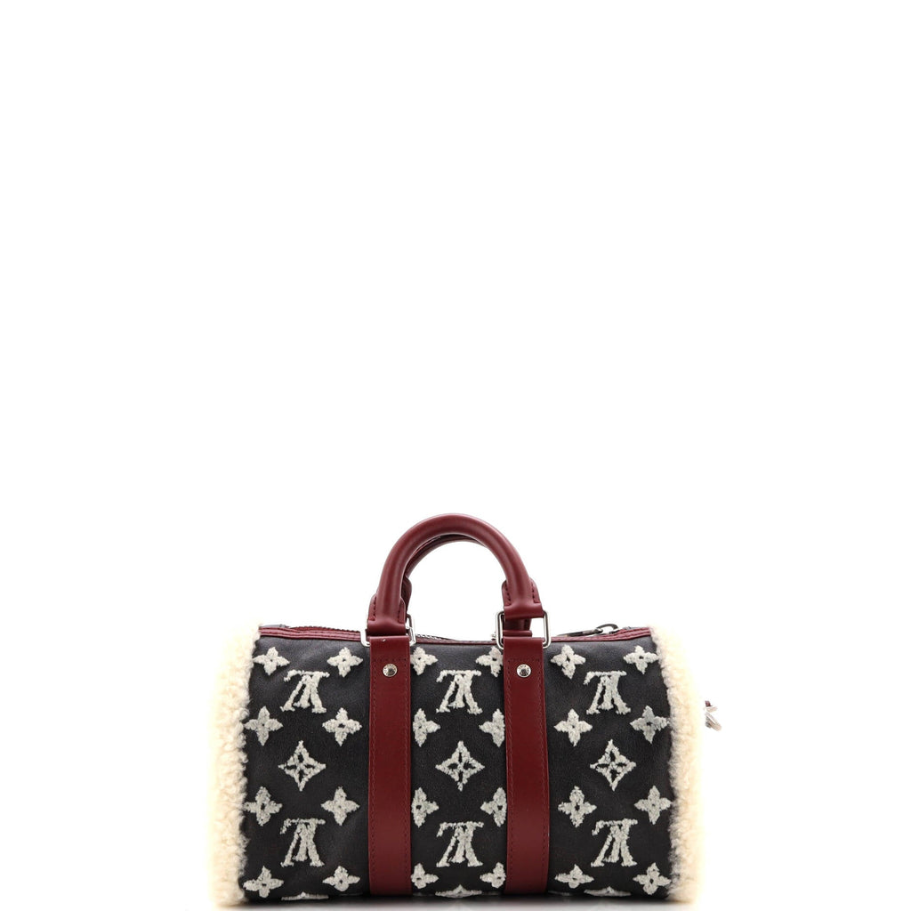 Shearling Keepall Bandouliere Bag Malletier Monogram Leather 25