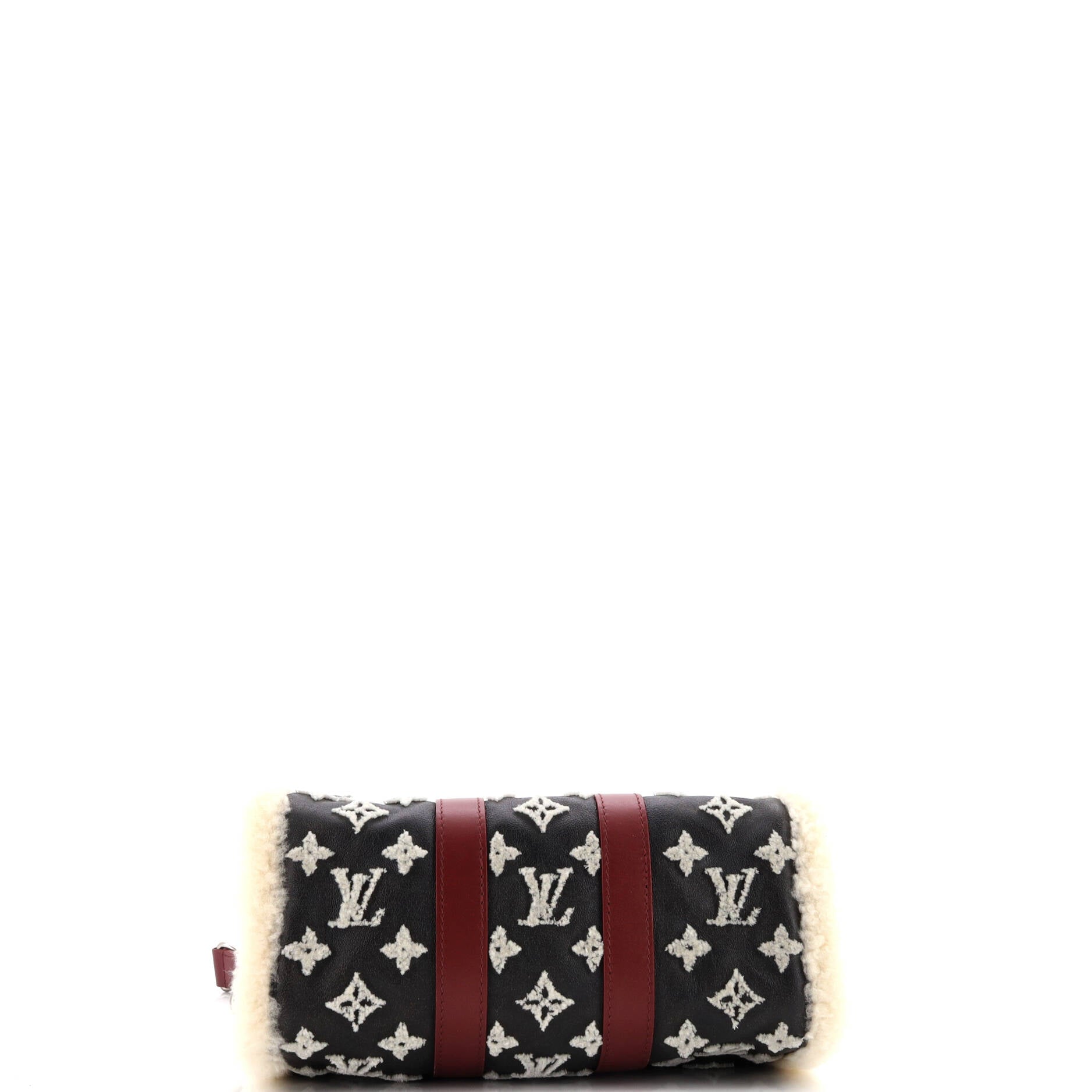 Shearling Keepall Bandouliere Bag Malletier Monogram Leather 25