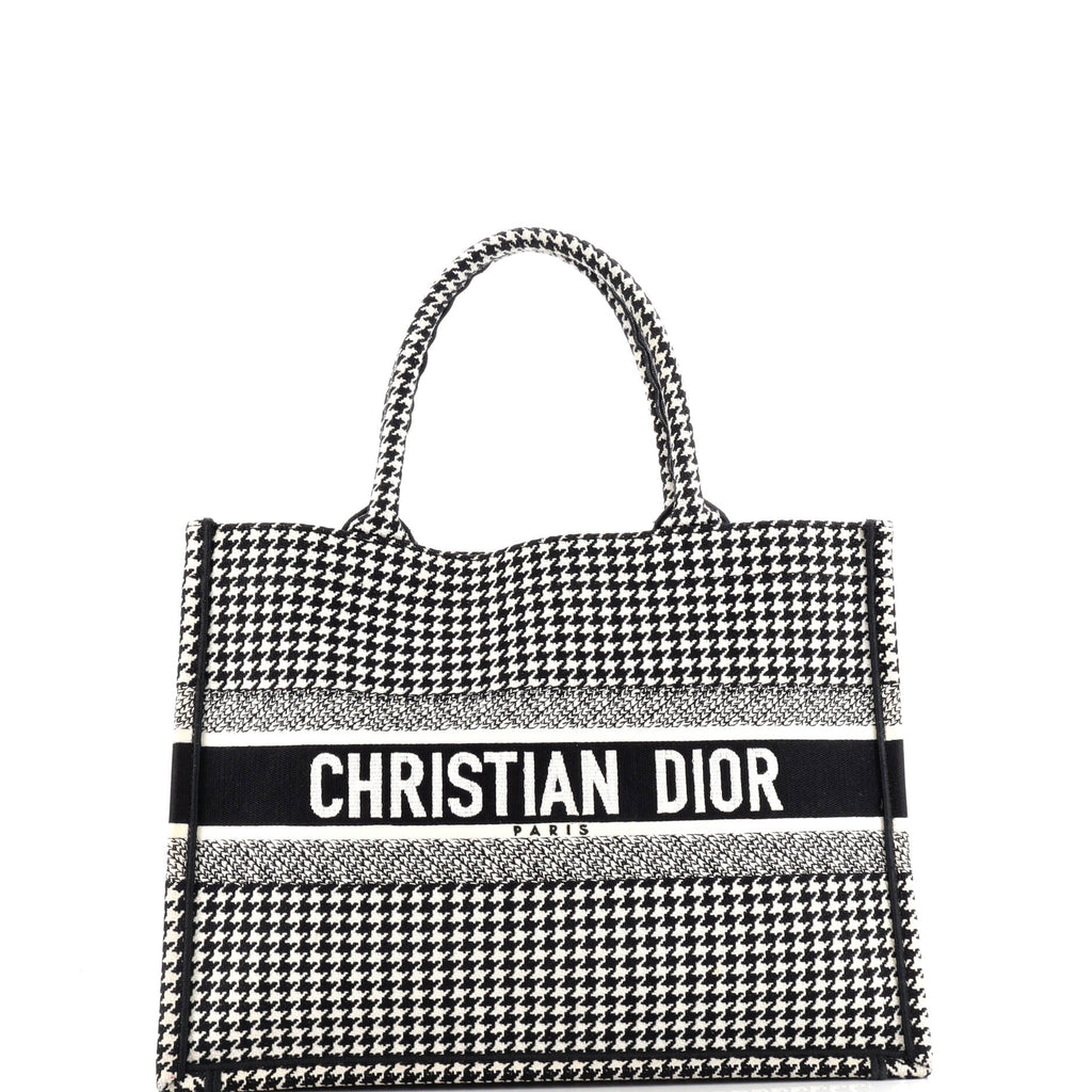 Book Tote Houndstooth Canvas Medium