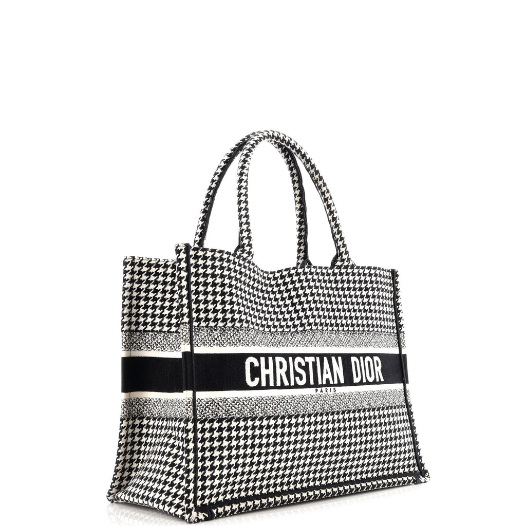 Book Tote Houndstooth Canvas Medium