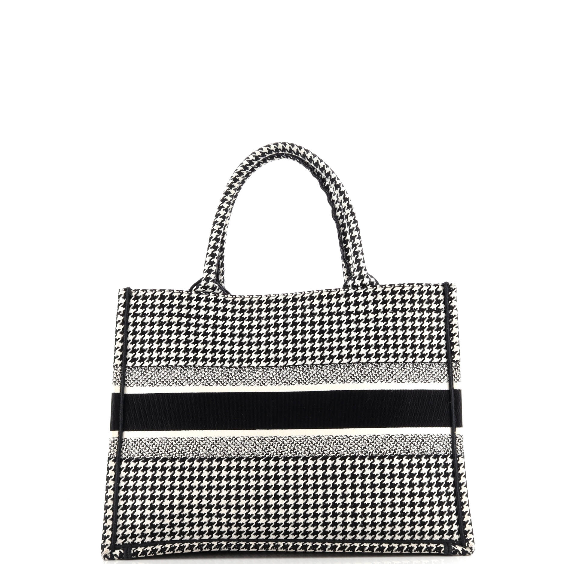 Book Tote Houndstooth Canvas Medium