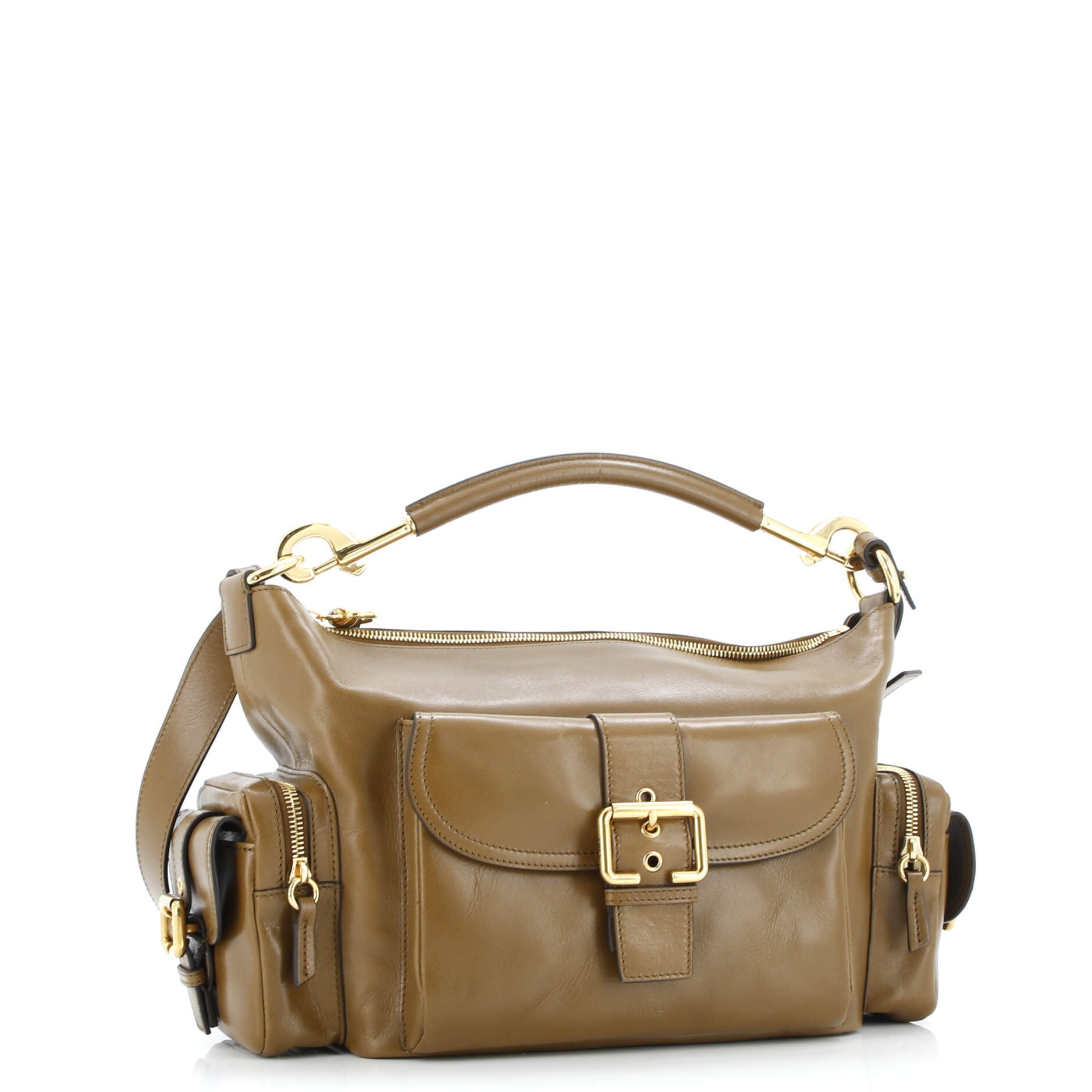 Camera Shoulder Bag Leather Medium