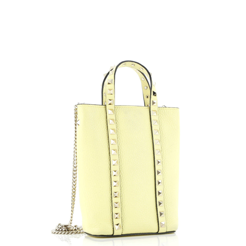 Rockstud Vertical Chain Tote Leather Mini