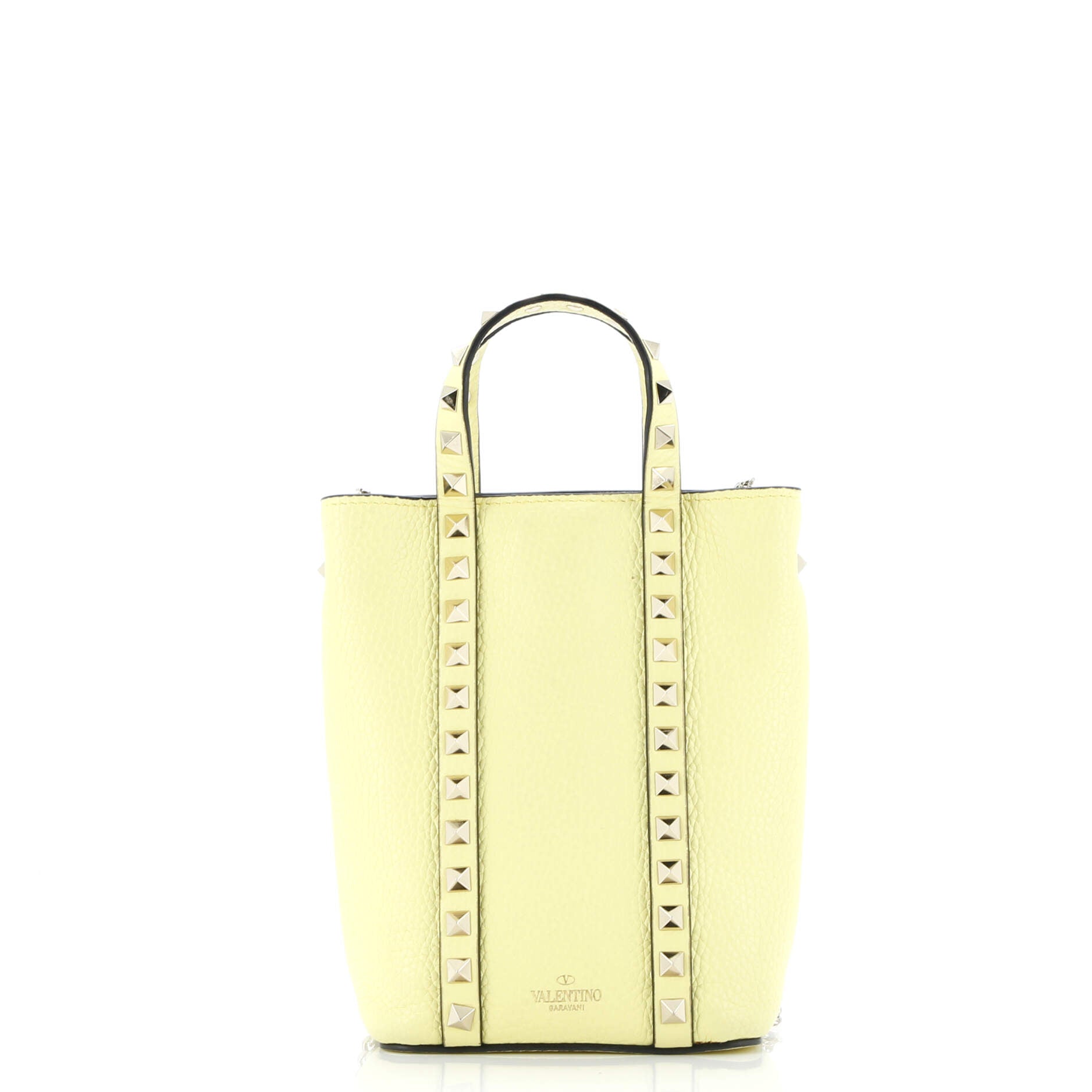 Rockstud Vertical Chain Tote Leather Mini