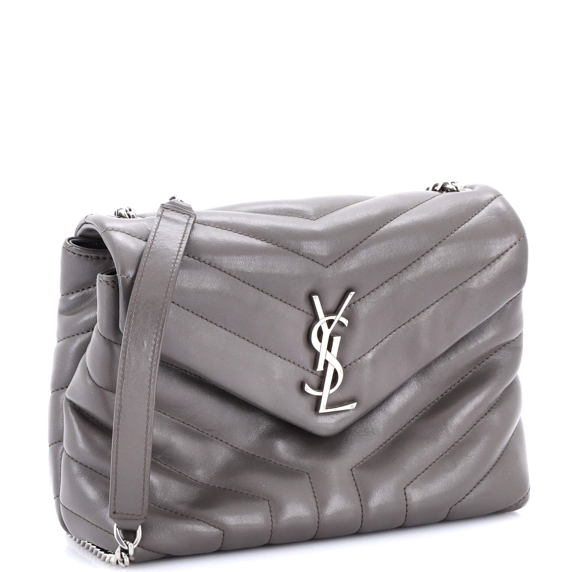 Loulou Shoulder Bag Matelasse Chevron Leather Small