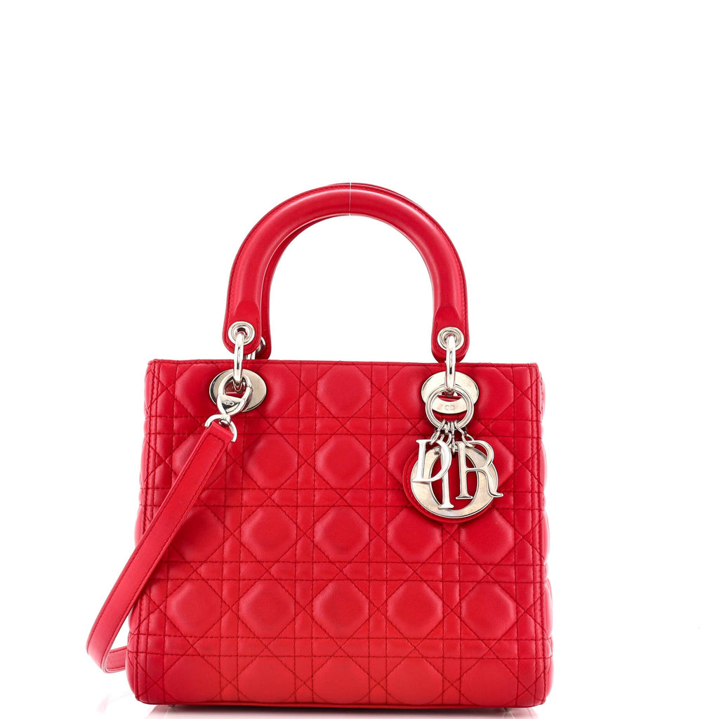 Lady Dior Bag Cannage Quilt Lambskin Medium