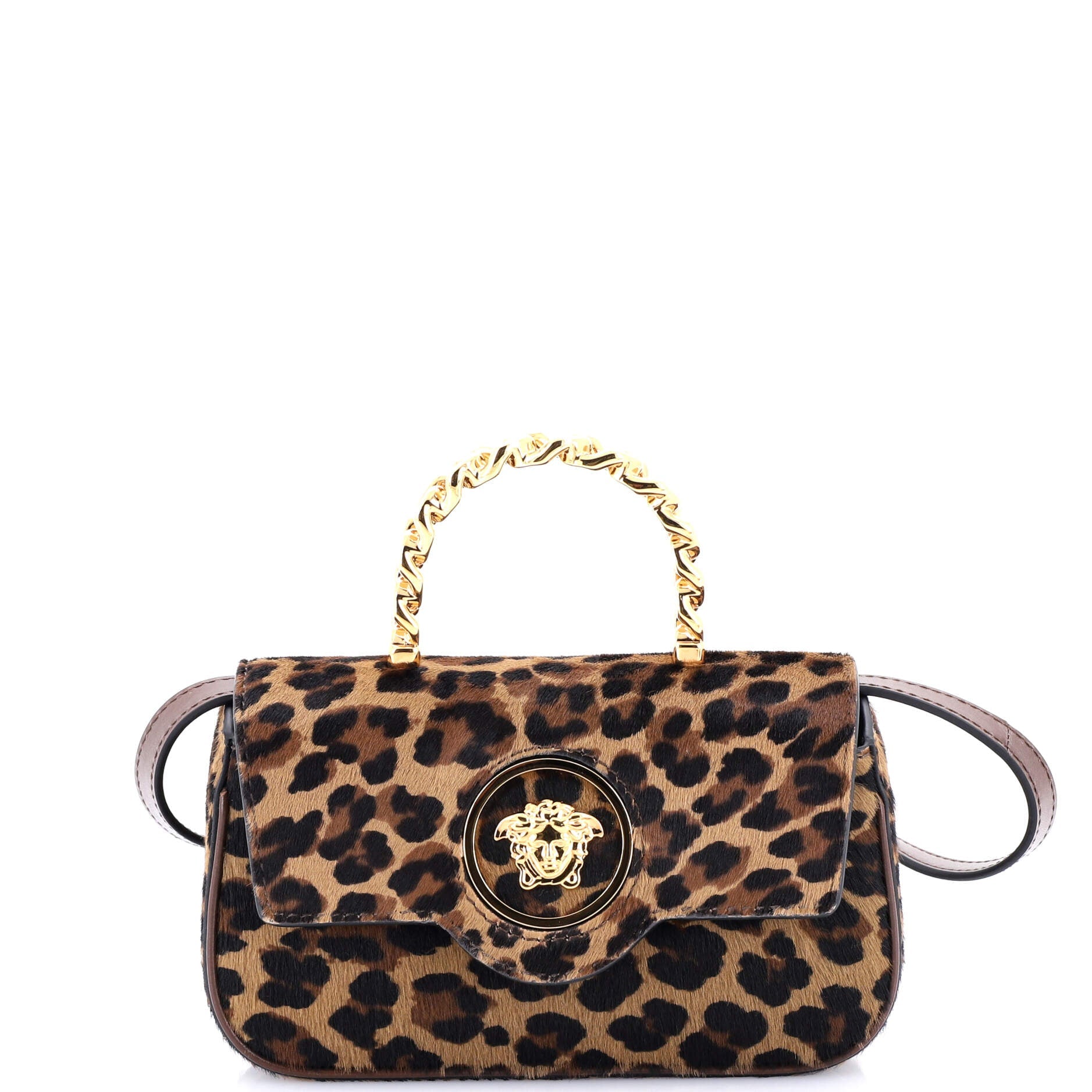 La Medusa Chain Handle Bag Printed Pony Hair Mini