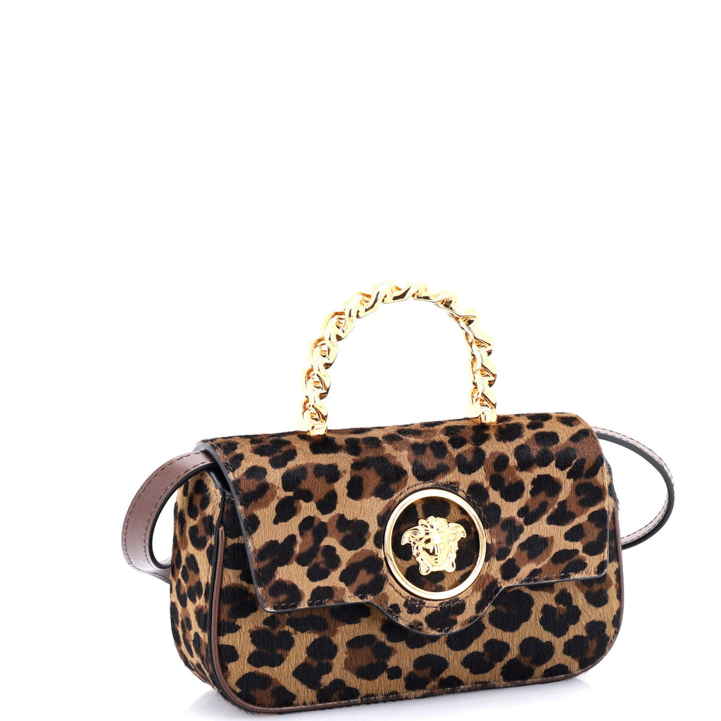 La Medusa Chain Handle Bag Printed Pony Hair Mini