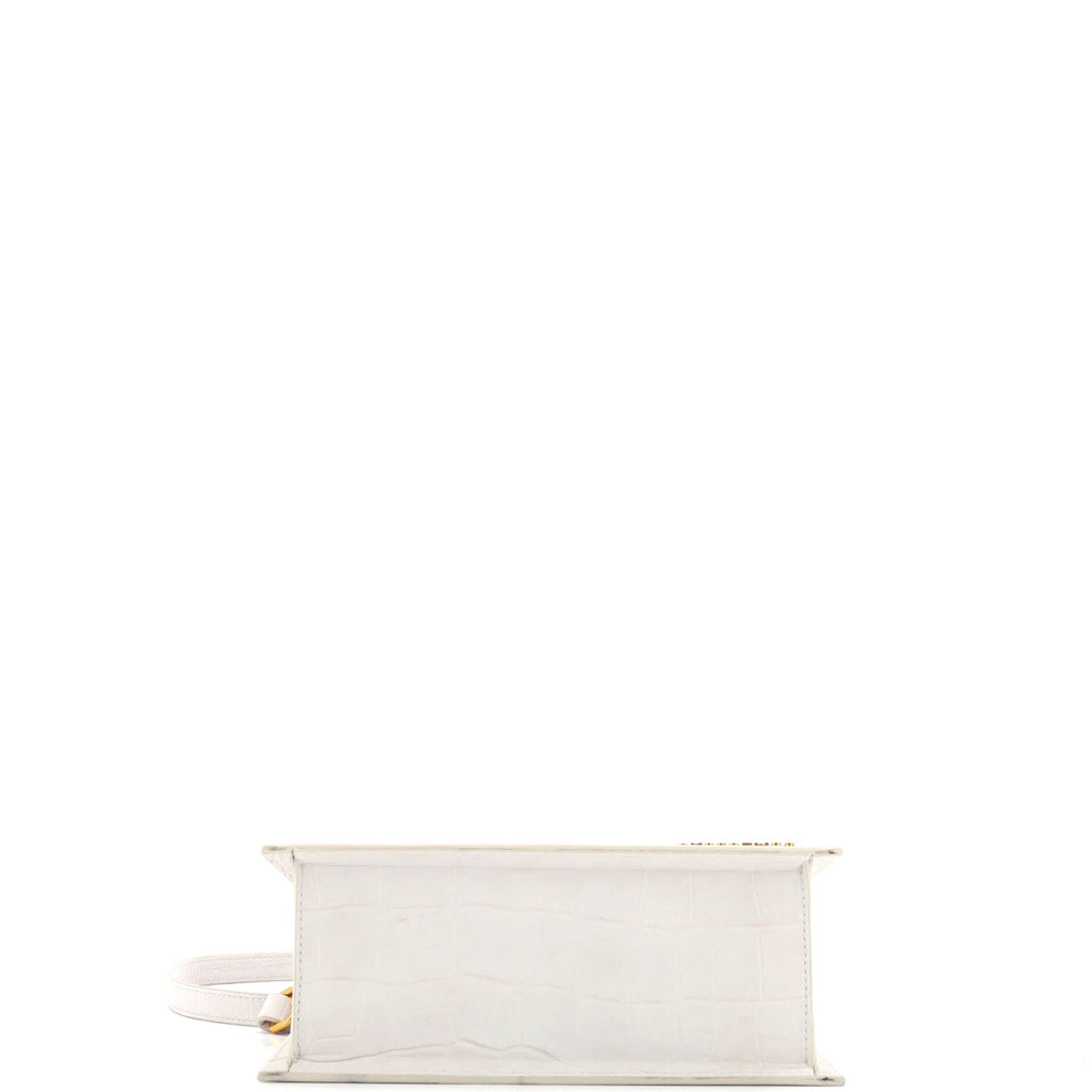 Le Grand Chiquito Bag Crocodile Embossed Suede Large