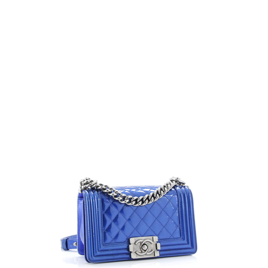 Boy Flap Bag Quilted Patent Small
