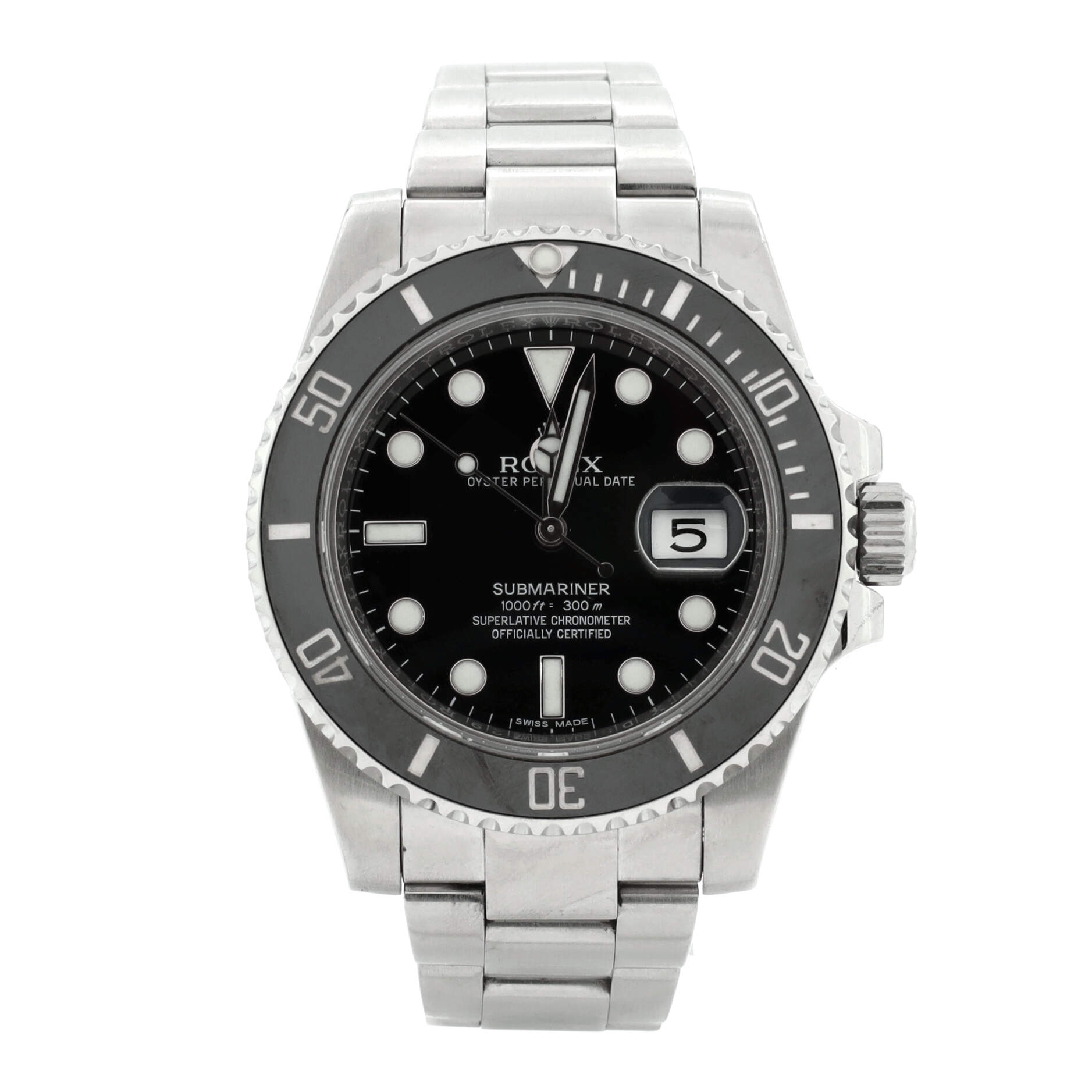Oyster Perpetual Submariner Date Automatic Watch Stainless Steel and Cerachrom 40