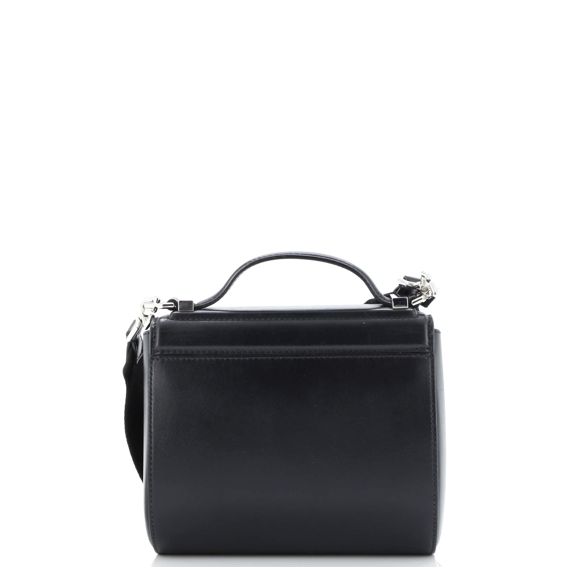 Logo Strap Pandora Box Bag Leather Mini