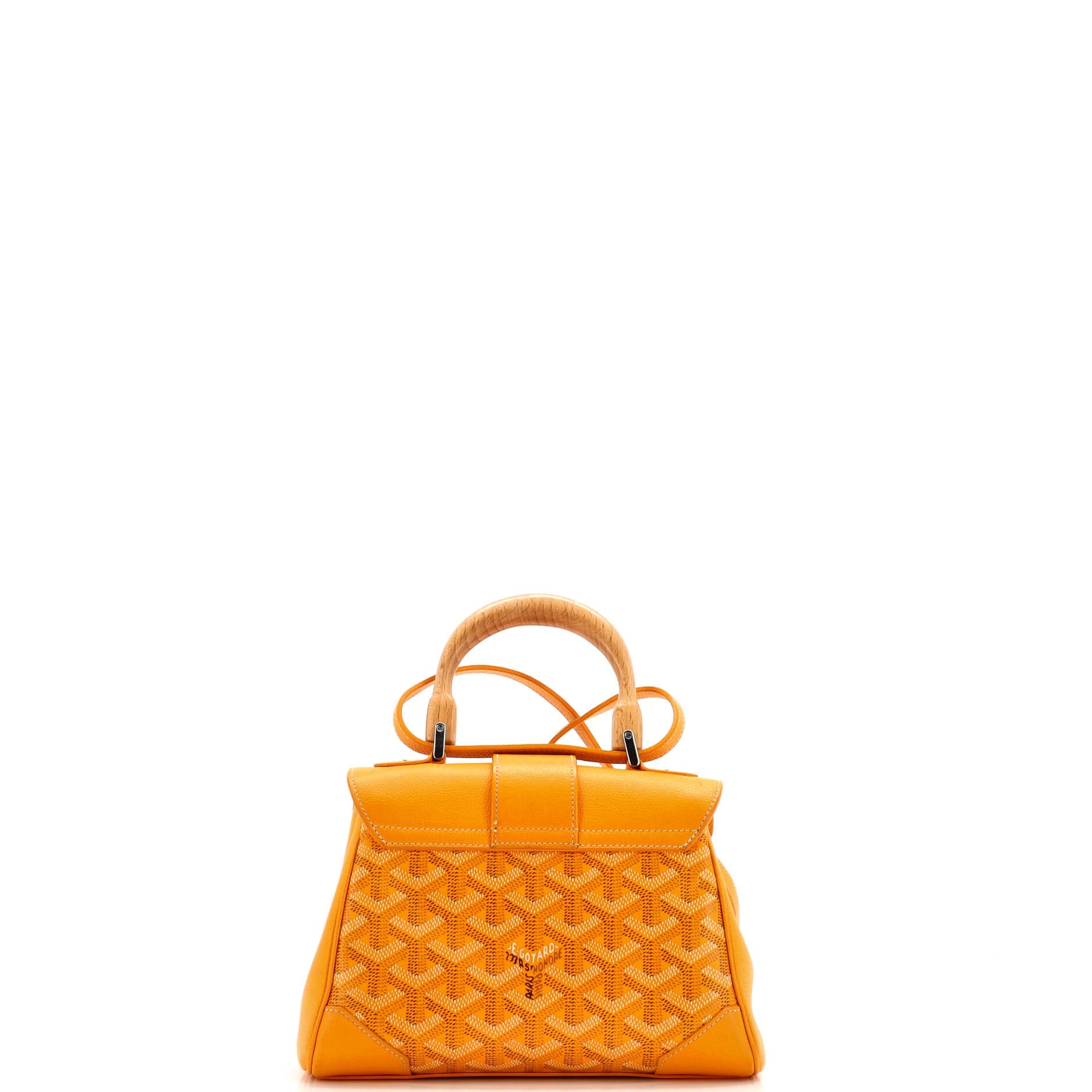 Saigon Top Handle Bag Coated Canvas with Leather Mini