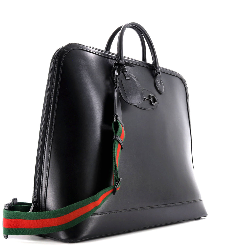 Horsebit 1955 Web Duffle Bag Leather Large