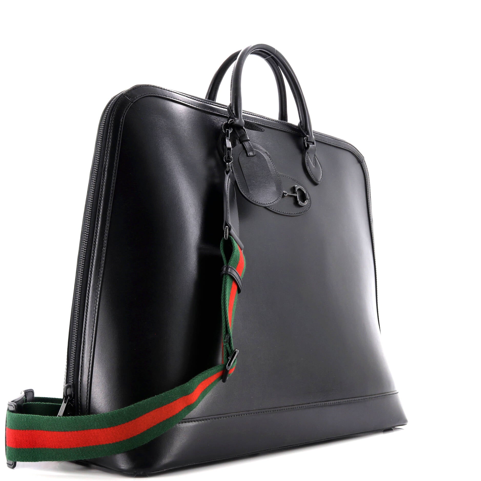 Horsebit 1955 Web Duffle Bag Leather Large