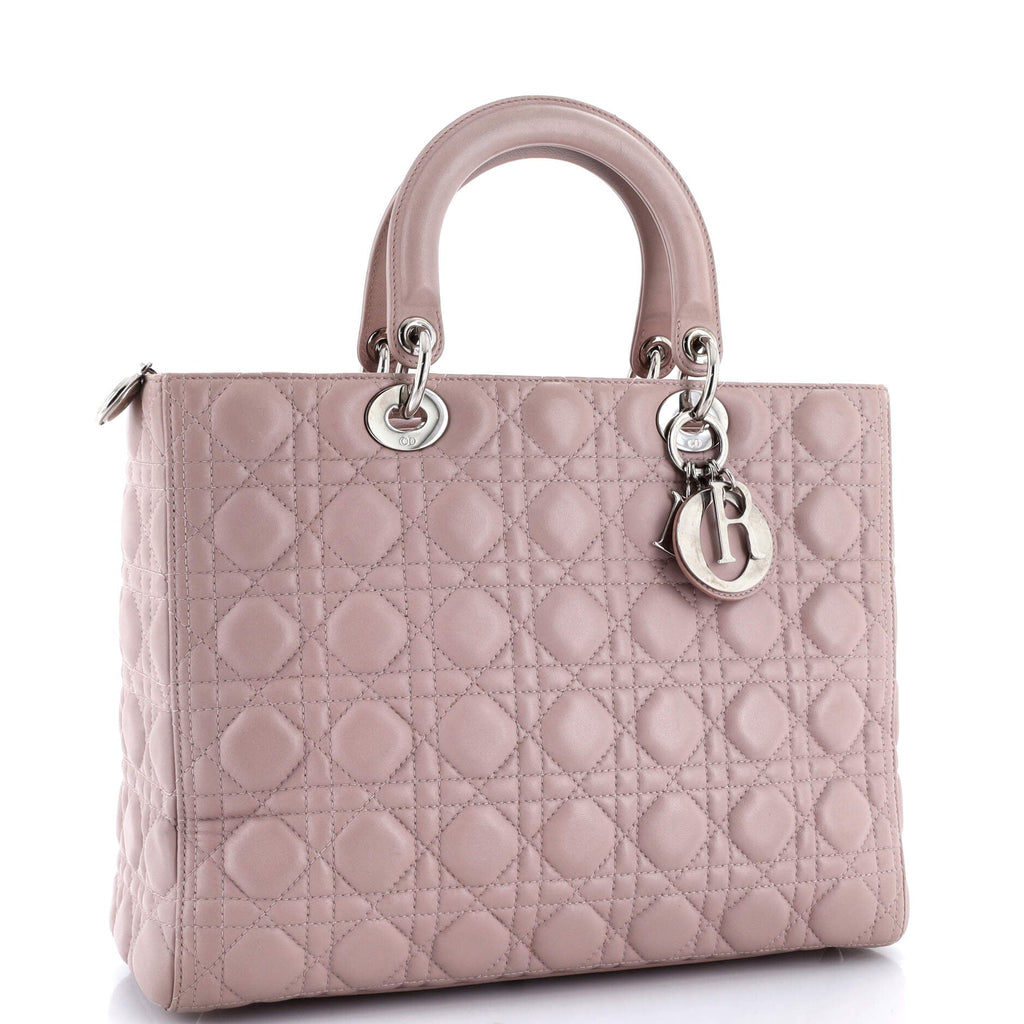 Lady Dior Bag Cannage Quilt Lambskin Large