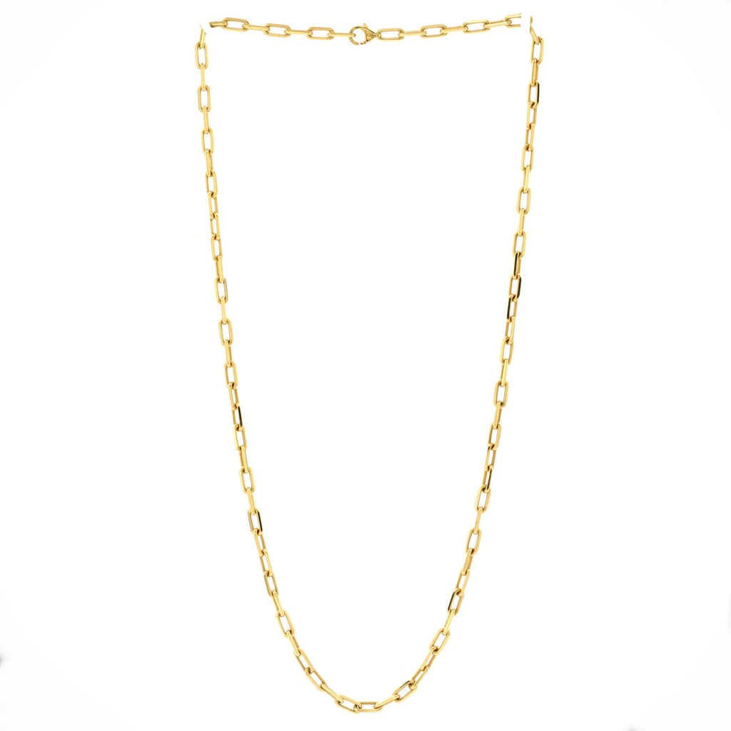 Santos de Cartier Chain Necklace 18K Yellow Gold Medium