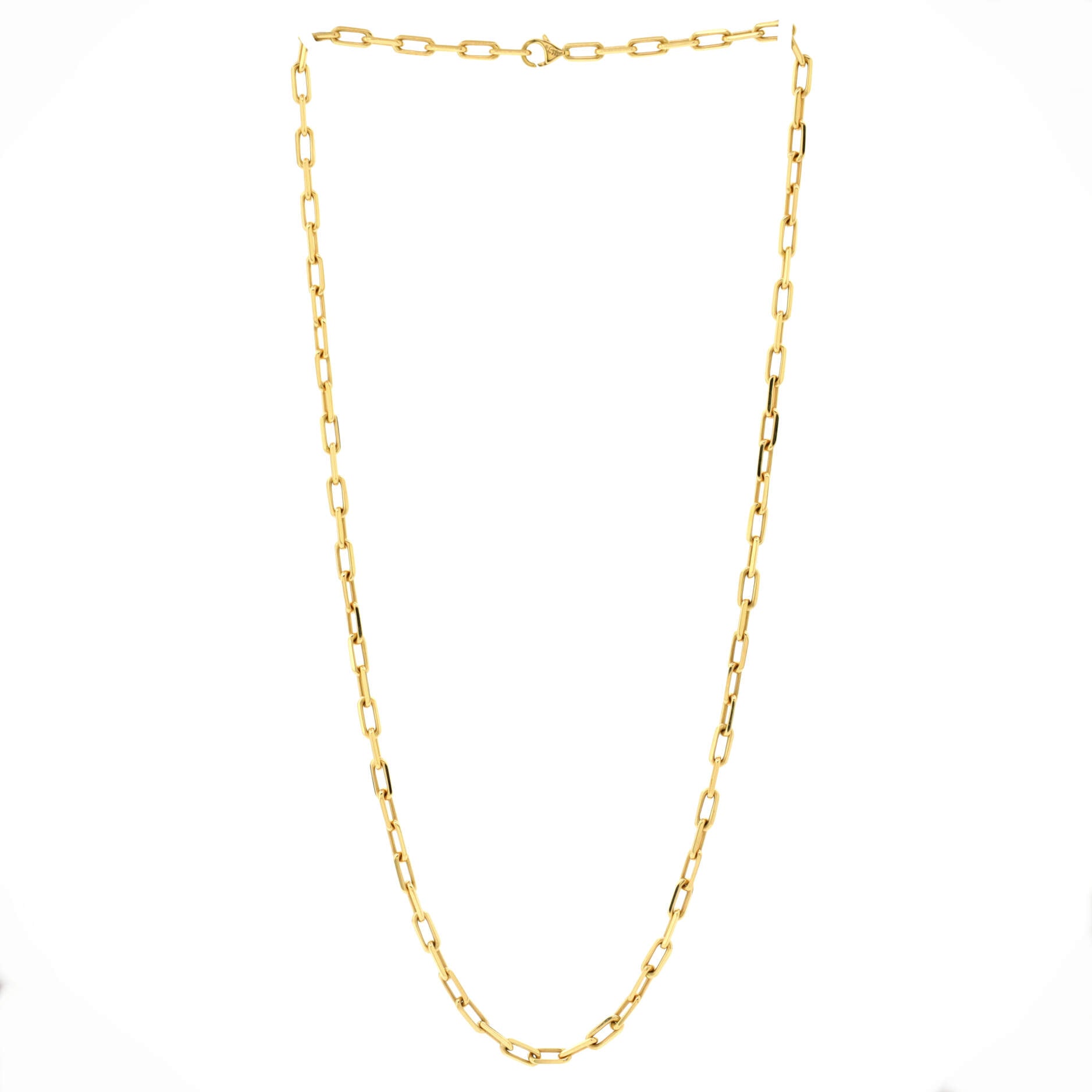 Santos de Cartier Chain Necklace 18K Yellow Gold Medium