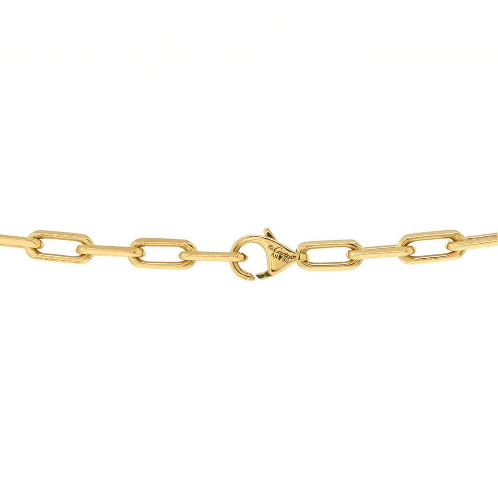Santos de Cartier Chain Necklace 18K Yellow Gold Medium