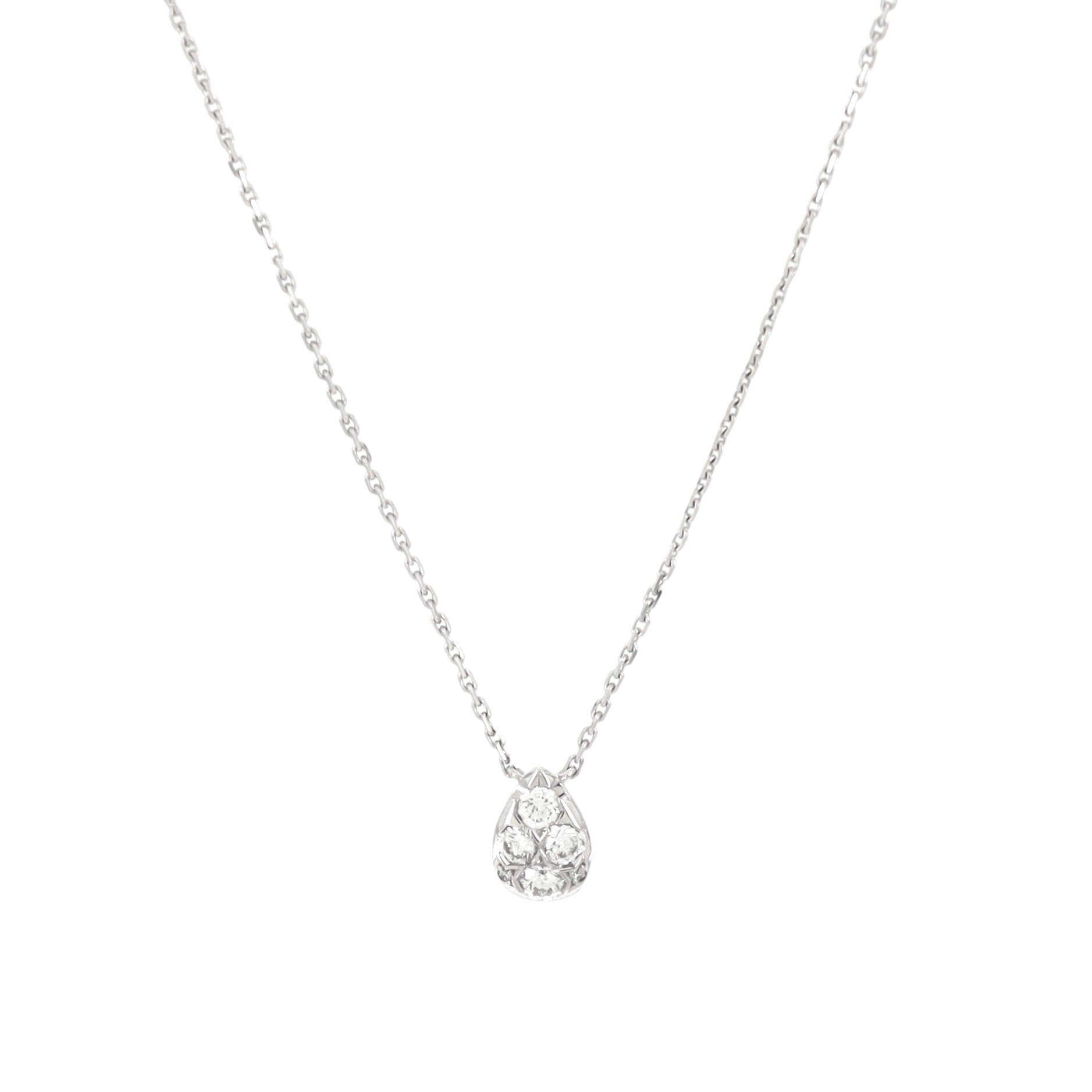 Etincelle de Cartier Teardrop Pendant Necklace 18K White Gold and Diamonds