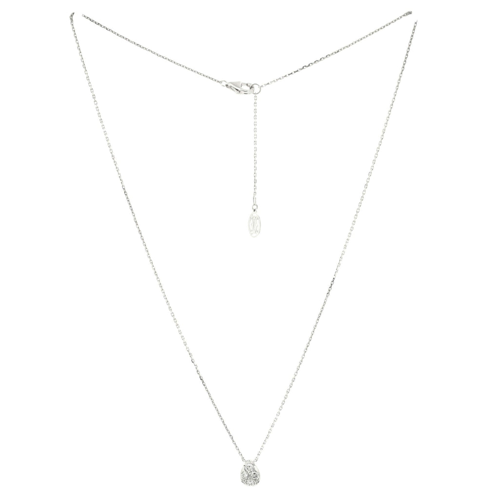 Etincelle de Cartier Teardrop Pendant Necklace 18K White Gold and Diamonds