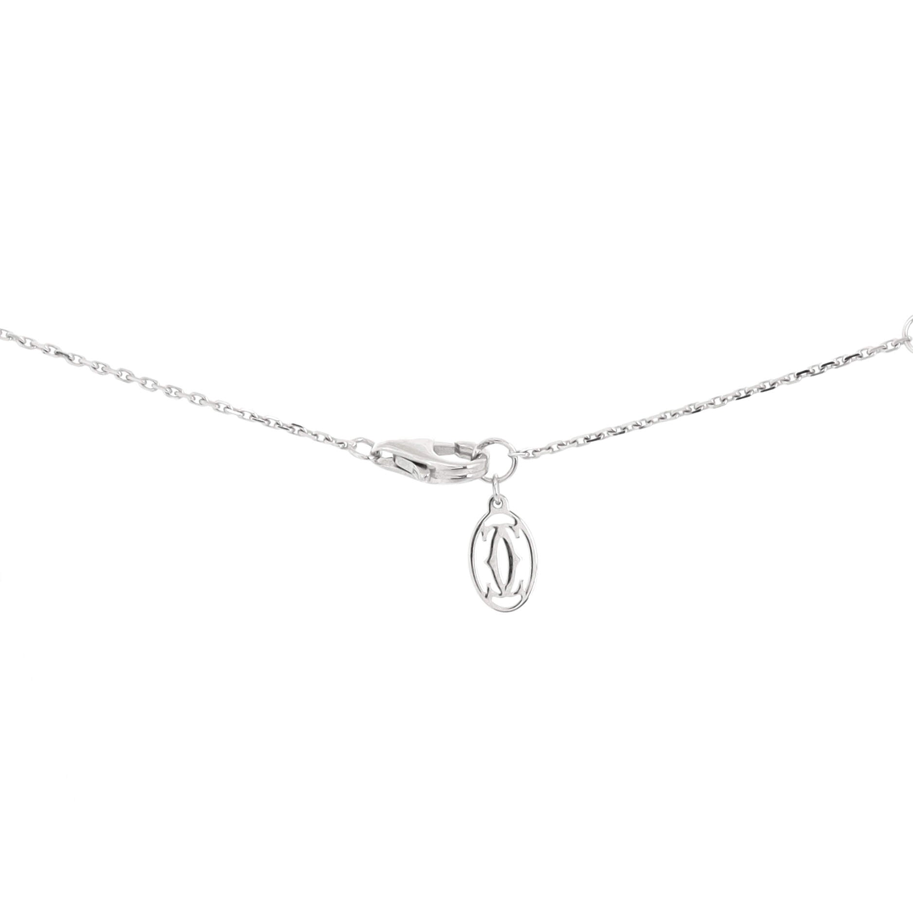 Etincelle de Cartier Teardrop Pendant Necklace 18K White Gold and Diamonds