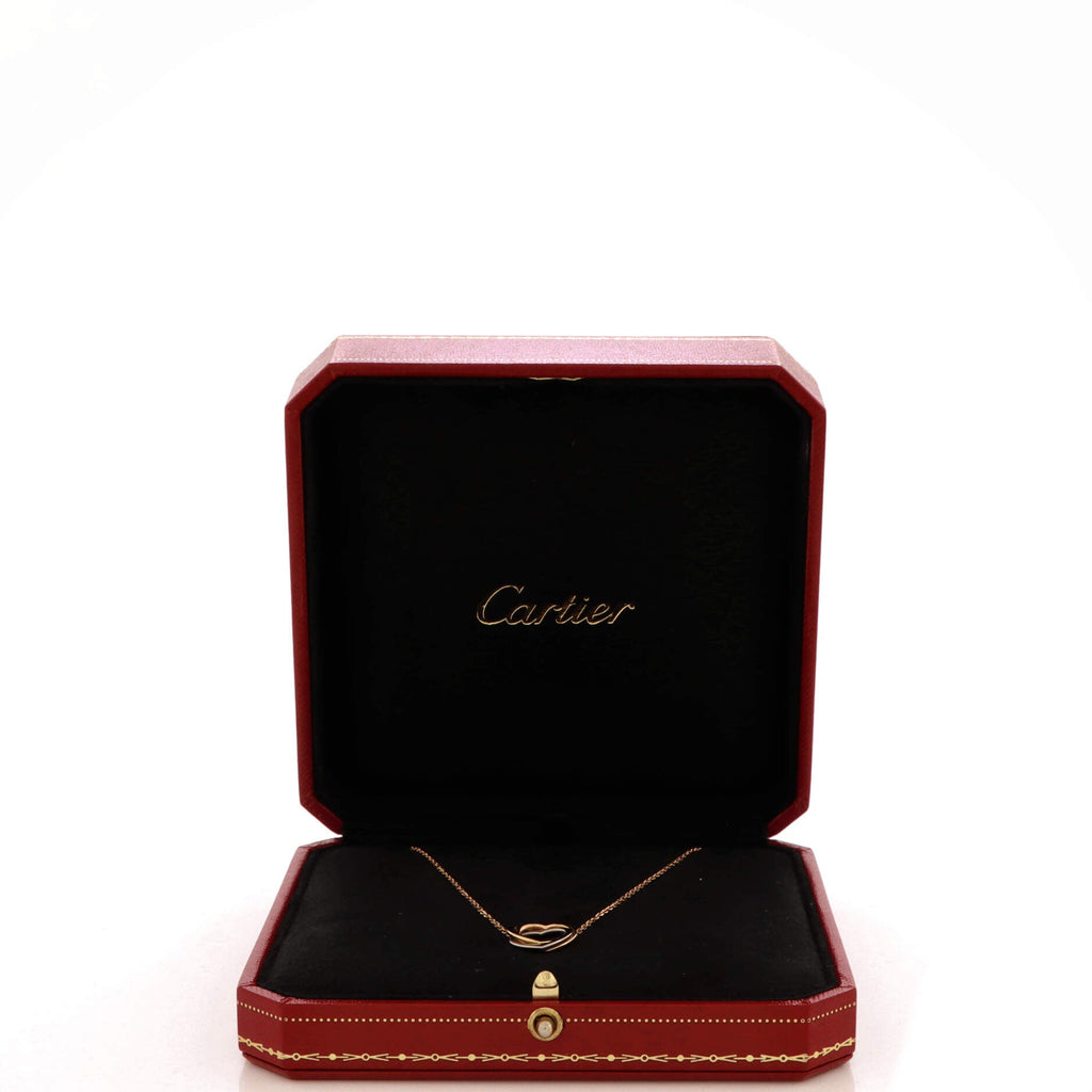 Trinity Heart Pendant Necklace 18K Tricolor Gold