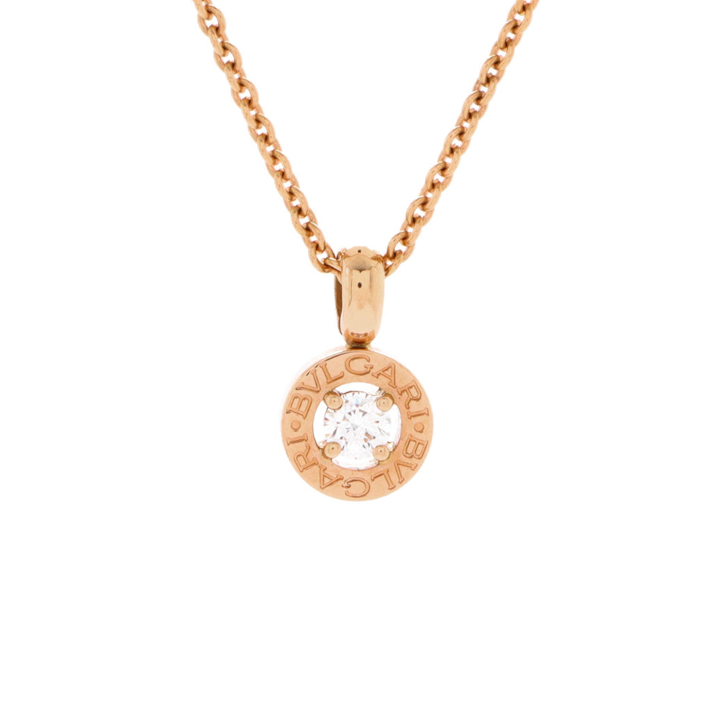Bvlgari Bvlgari Pendant Necklace 18K Rose Gold with Diamond