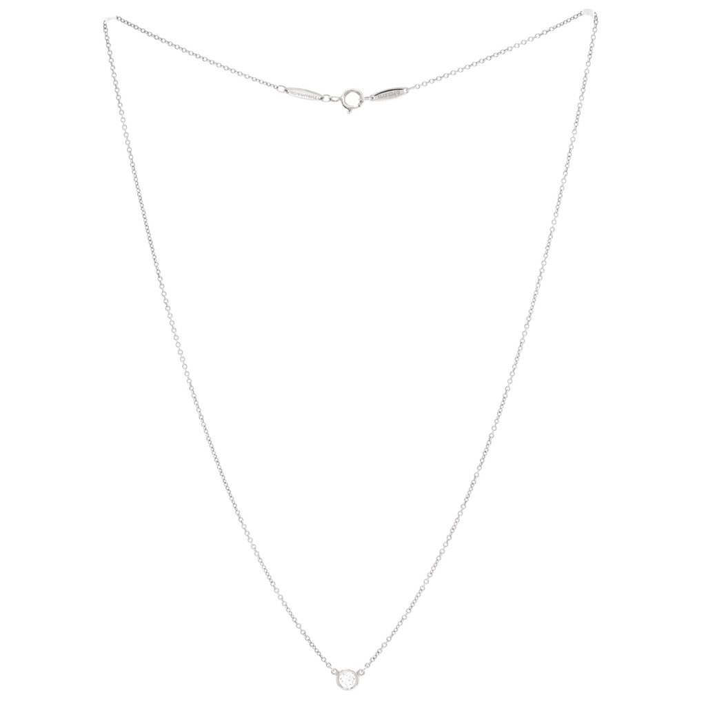 Elsa Peretti Diamonds By The Yard Pendant Necklace Platinum with Diamond .19CT