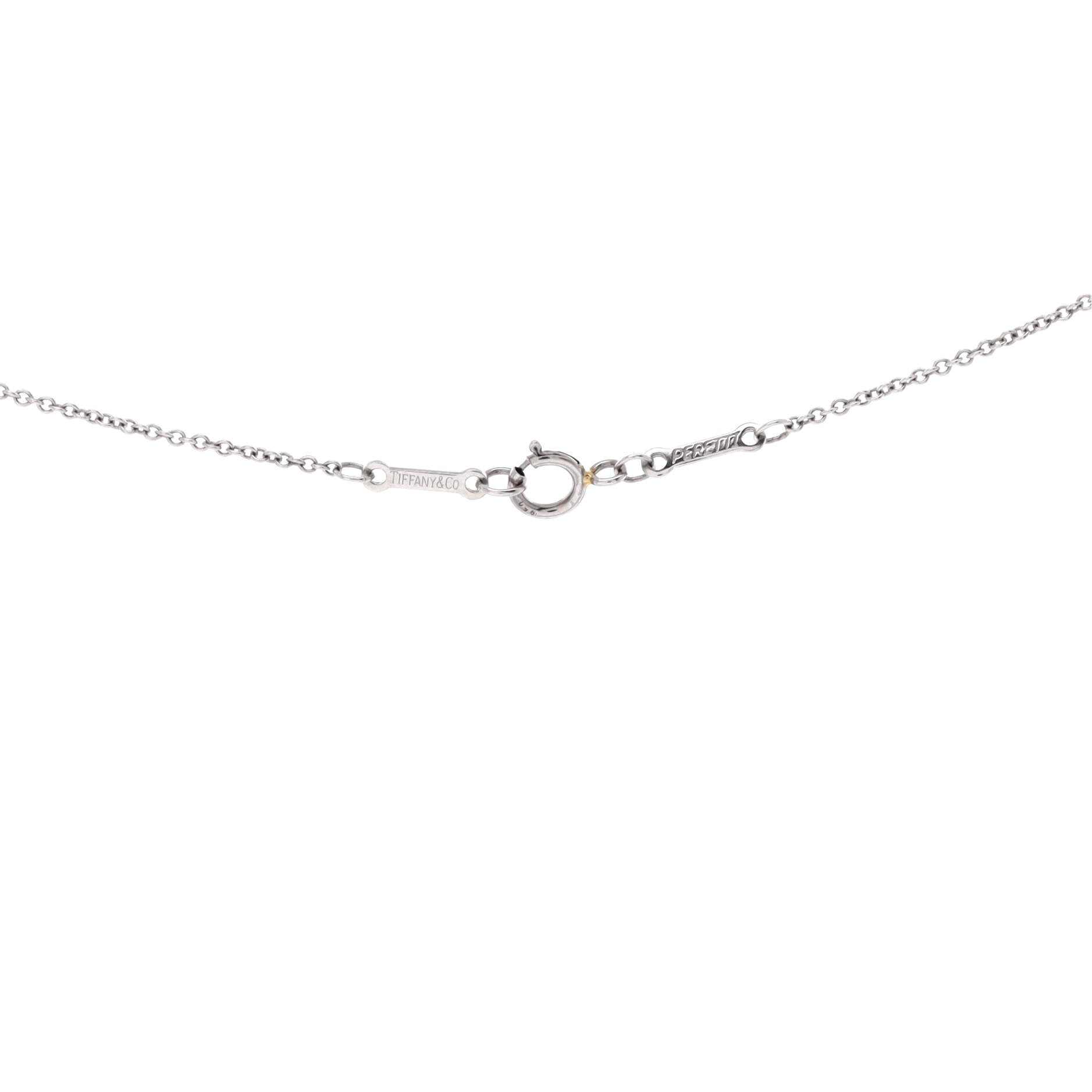 Elsa Peretti Diamonds By The Yard Pendant Necklace Platinum with Diamond .19CT