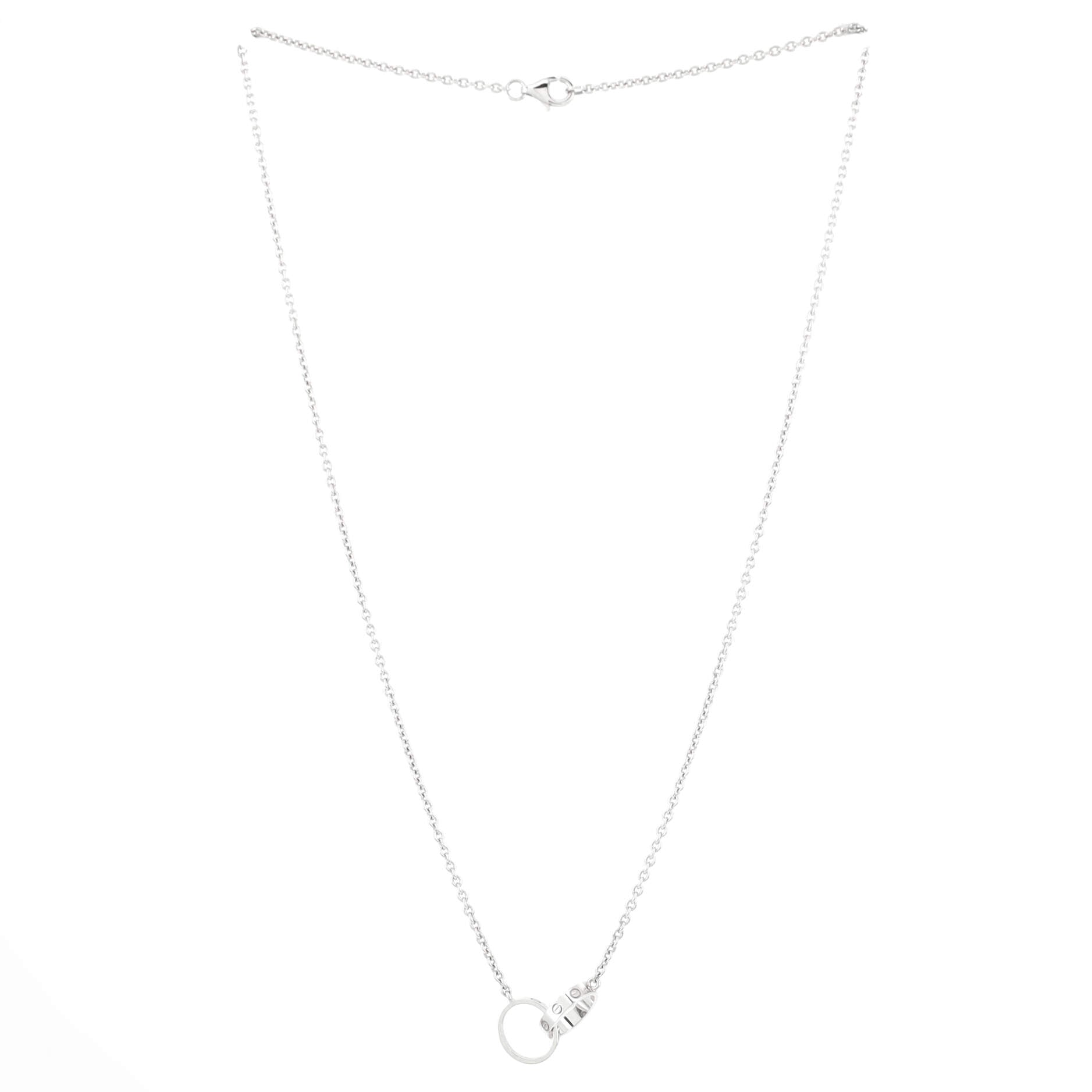 Love Interlocking Necklace 18K White Gold
